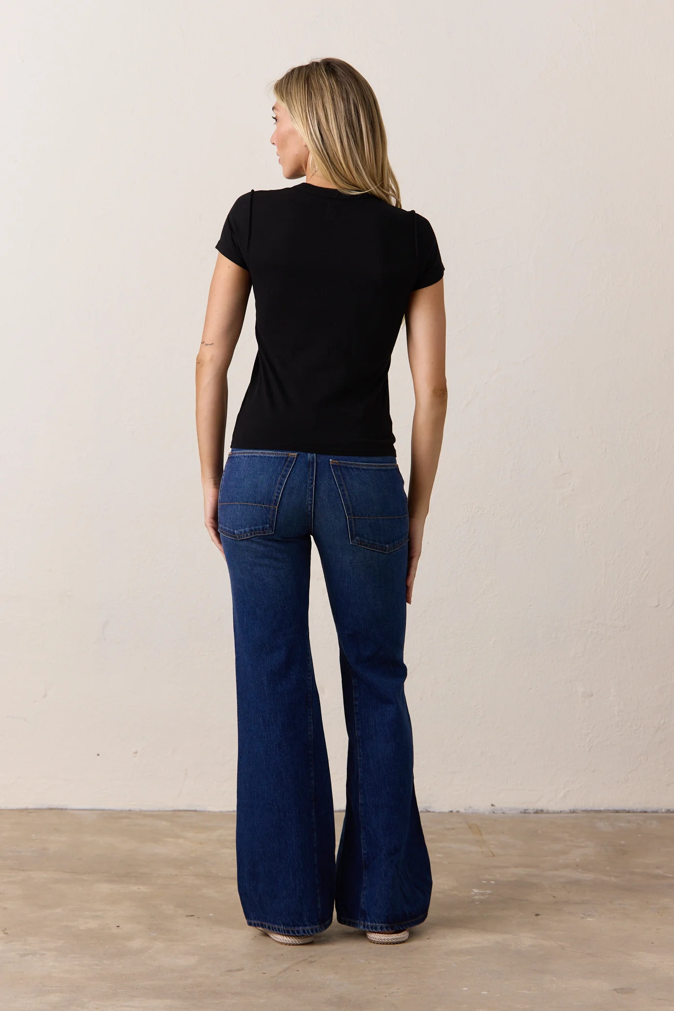NSF Alessi Shrunken Fine Jersey Tee - Black - Renuaun