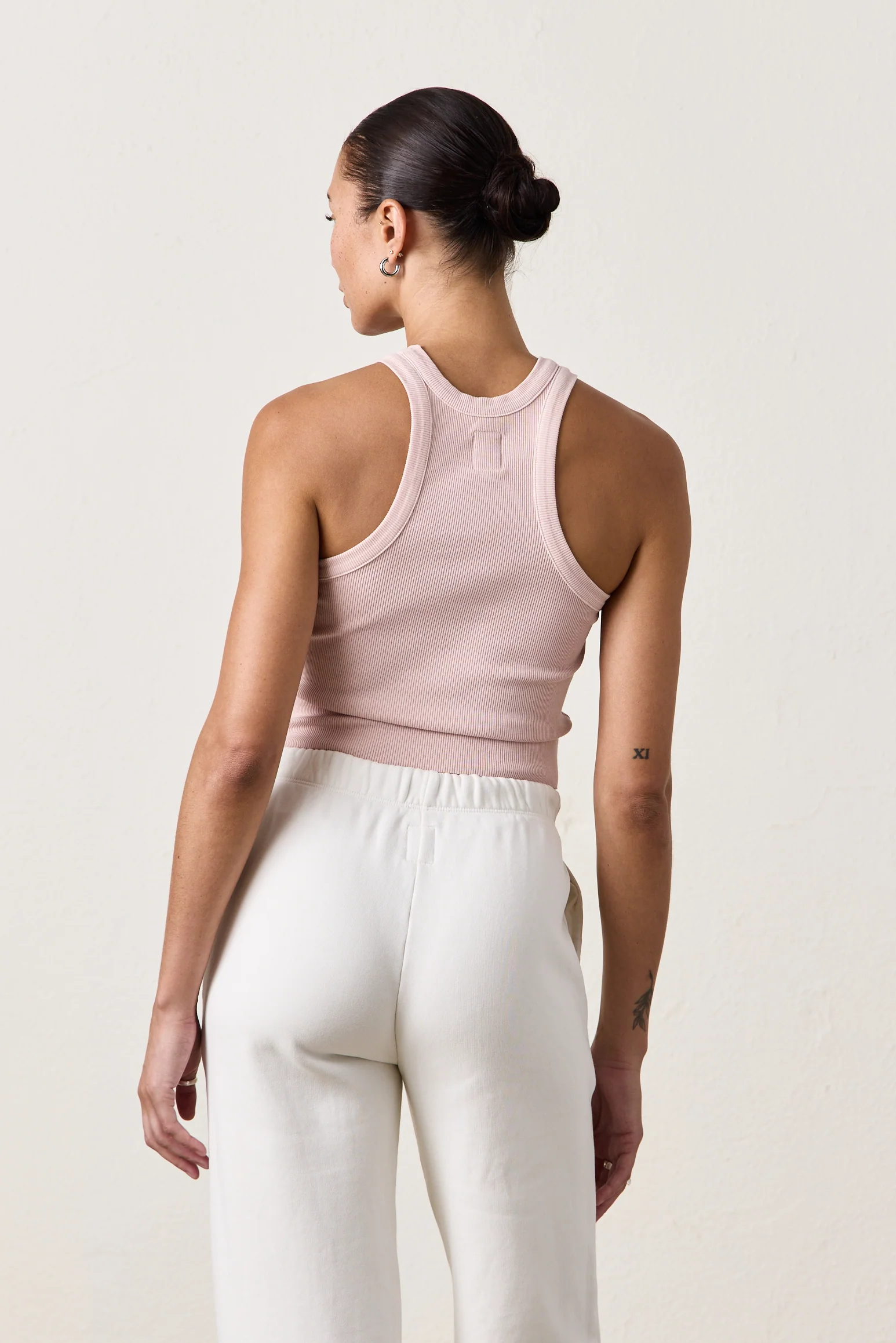 AMAYA FITTED CROP RIB TANK / ROSY - Renuaun