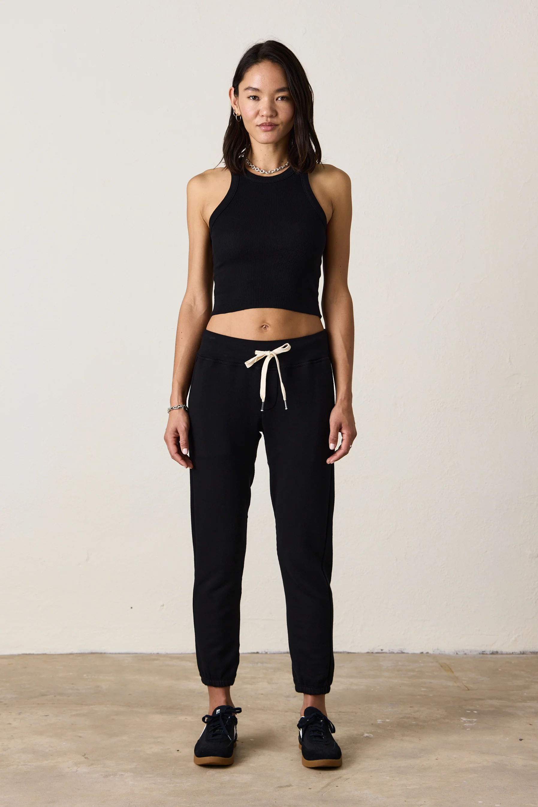 NSF Sayde Slim Loop Terry Sweatpant - Black - Renuaun