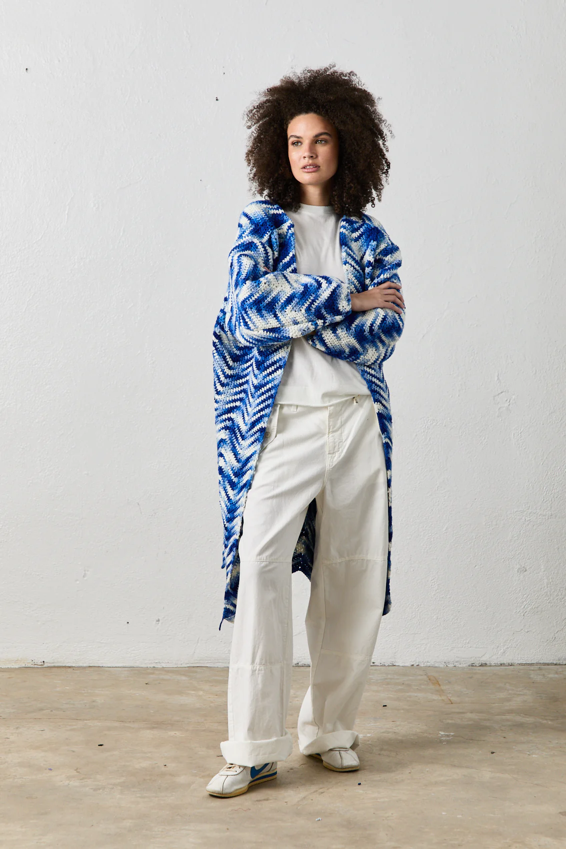NSF X NSM Cocoon Sweater - Blue Wave - Renuaun