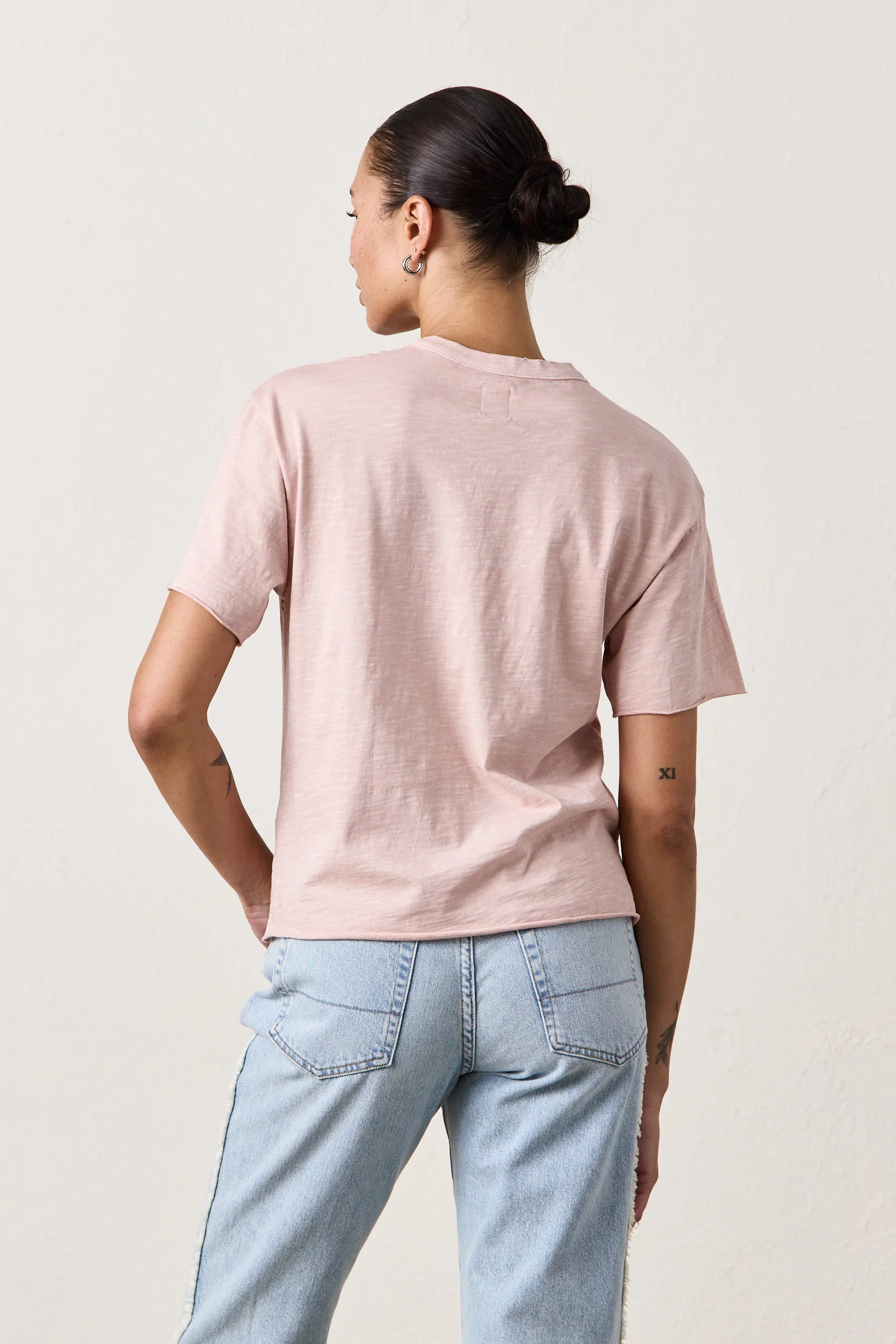 HARPER BOXY SLUB JERSEY TEE / ROSY - Renuaun
