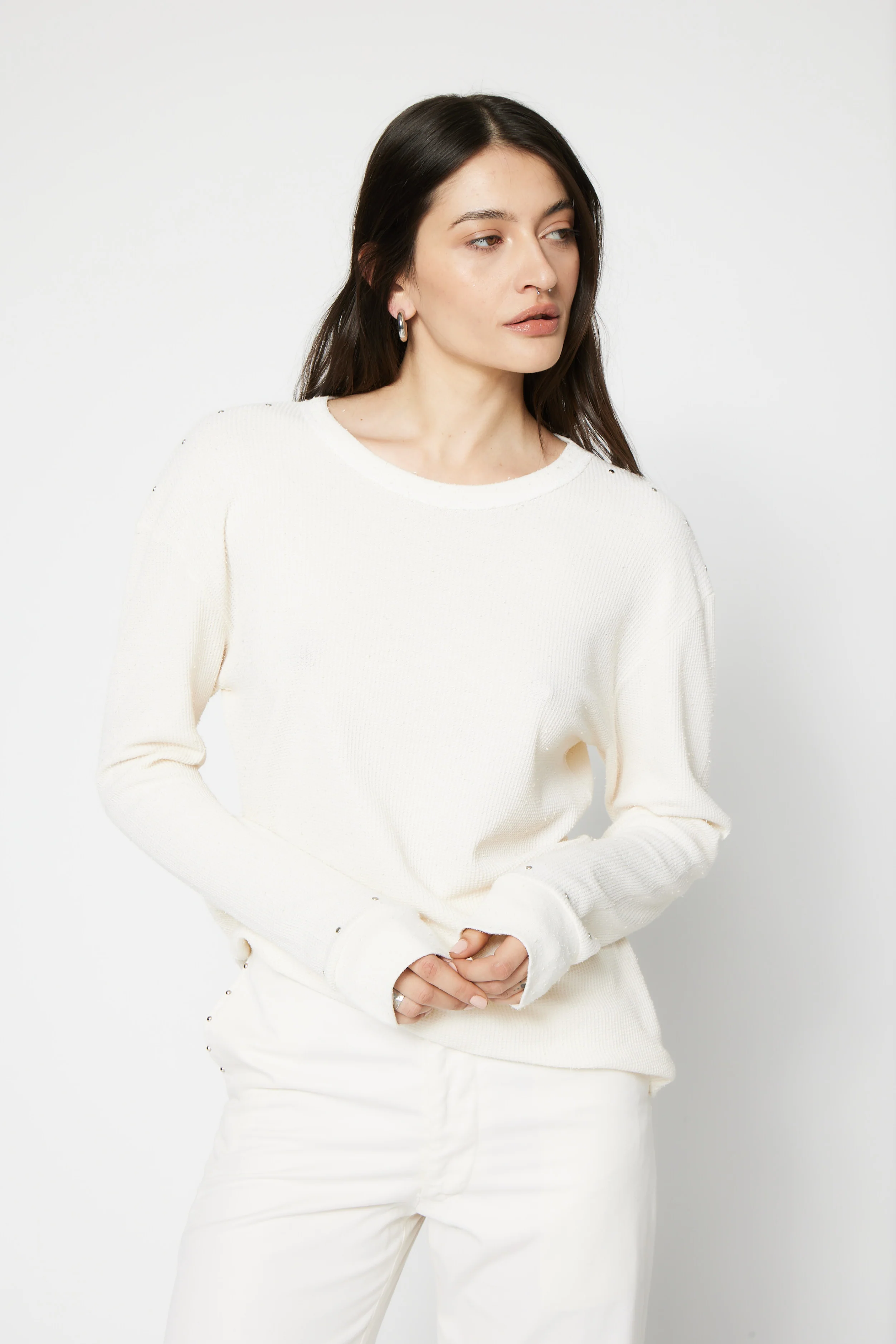 NSF SRPLS Overdyed and Studded Thermal - French Vanilla - Renuaun
