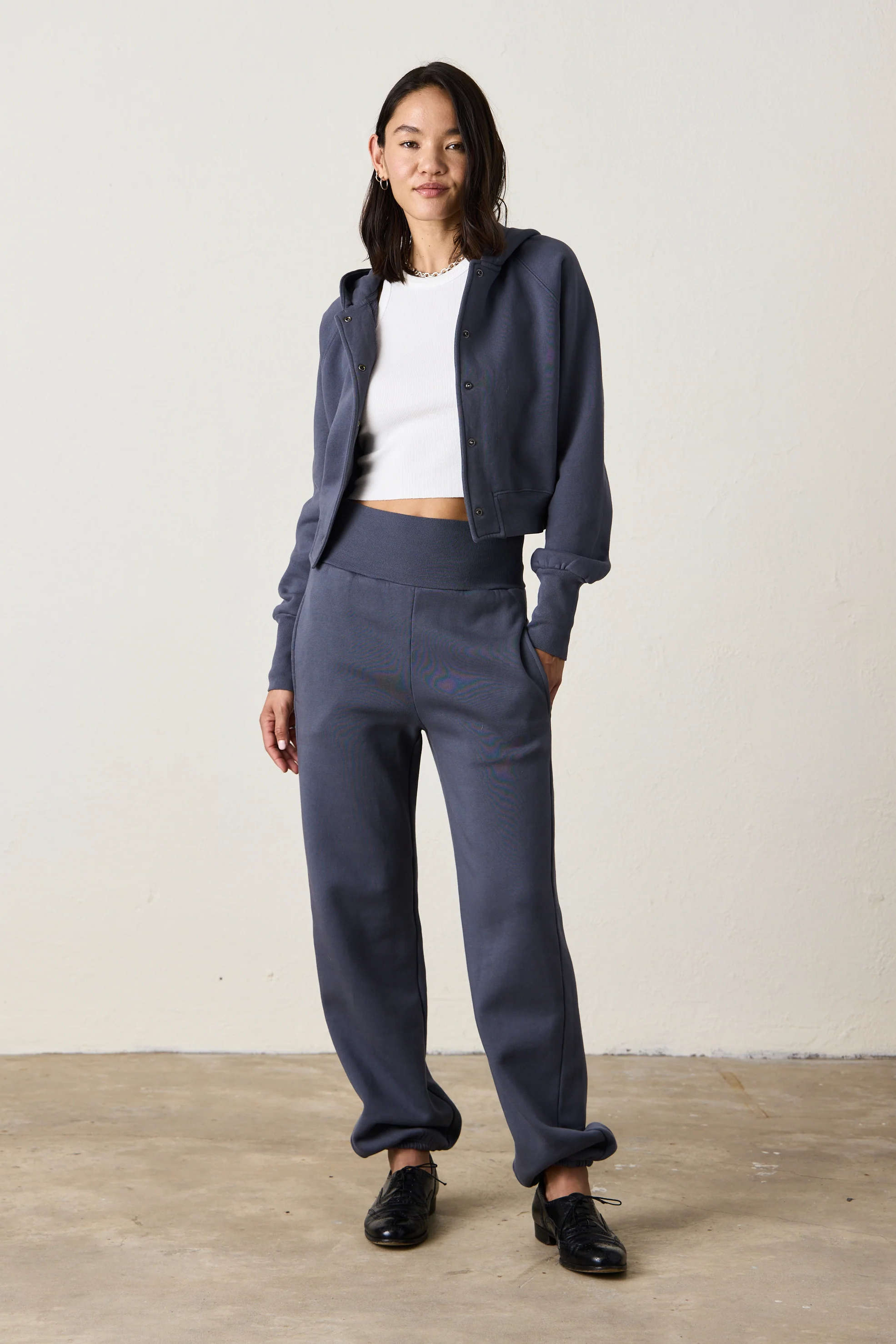 LUZ COZY FLEECE BOMBER JACKET / FUME - Renuaun