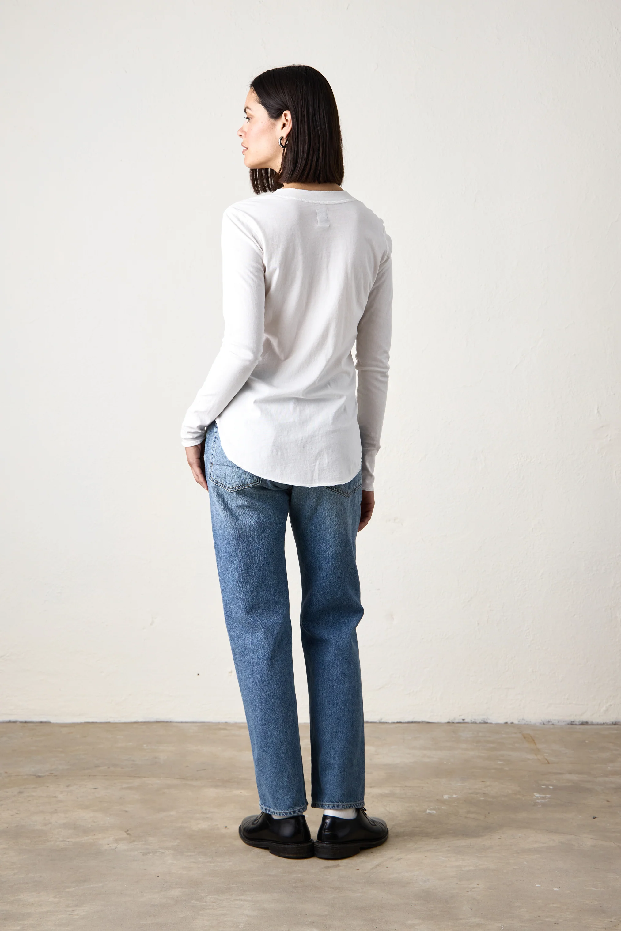 HAL FINE JERSEY HENLEY / SOFT WHITE - Renuaun