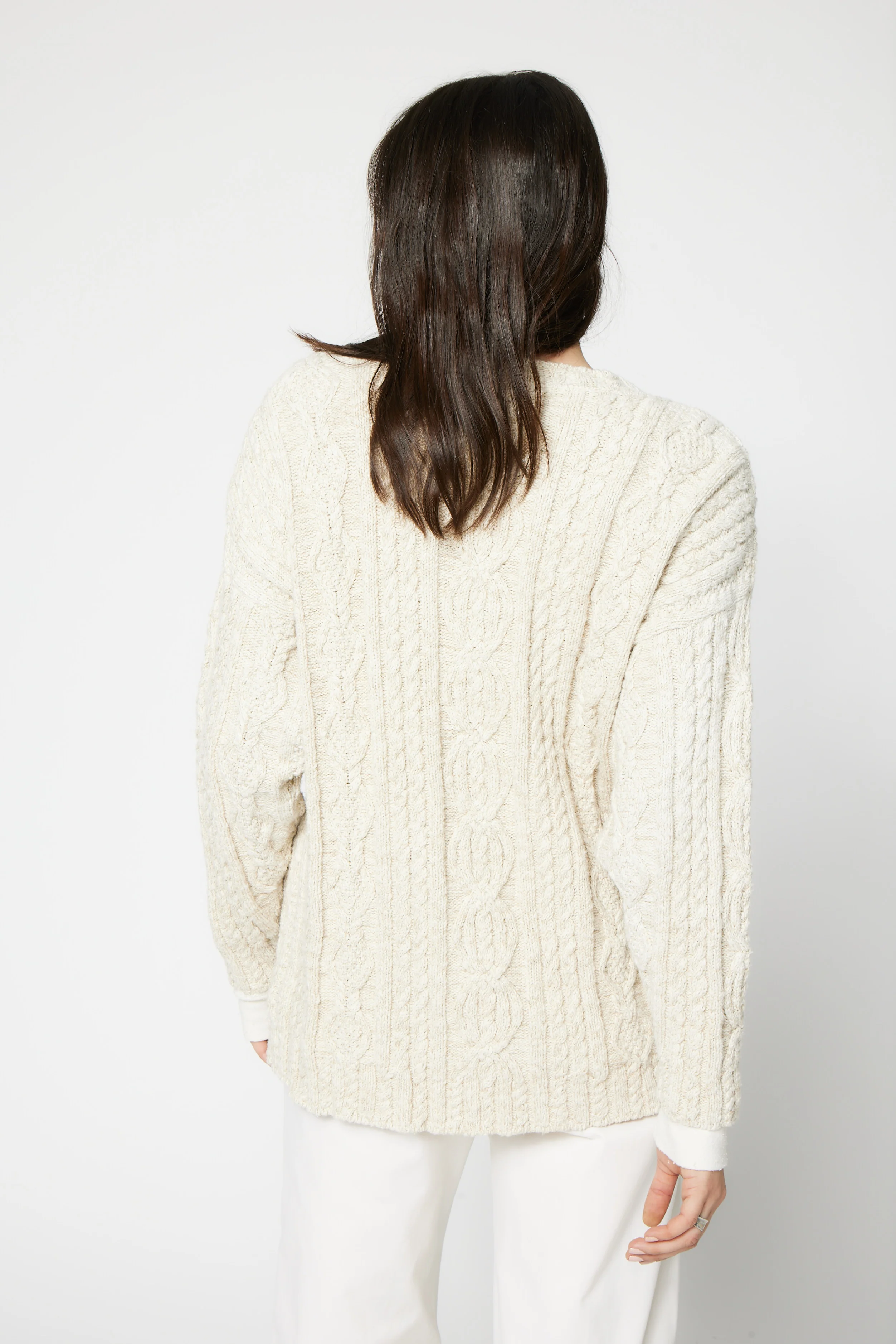 NSF SRPLS 90S ERA Cable Sweater - Oatmeal - Renuaun