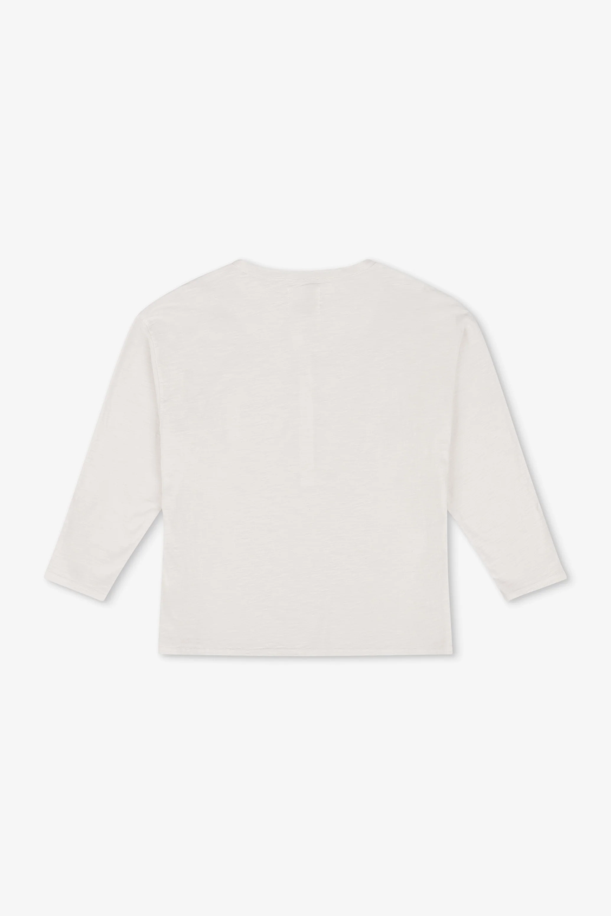 NSF Hazel Boxy Slub Jersey Henley - Soft White - Renuaun