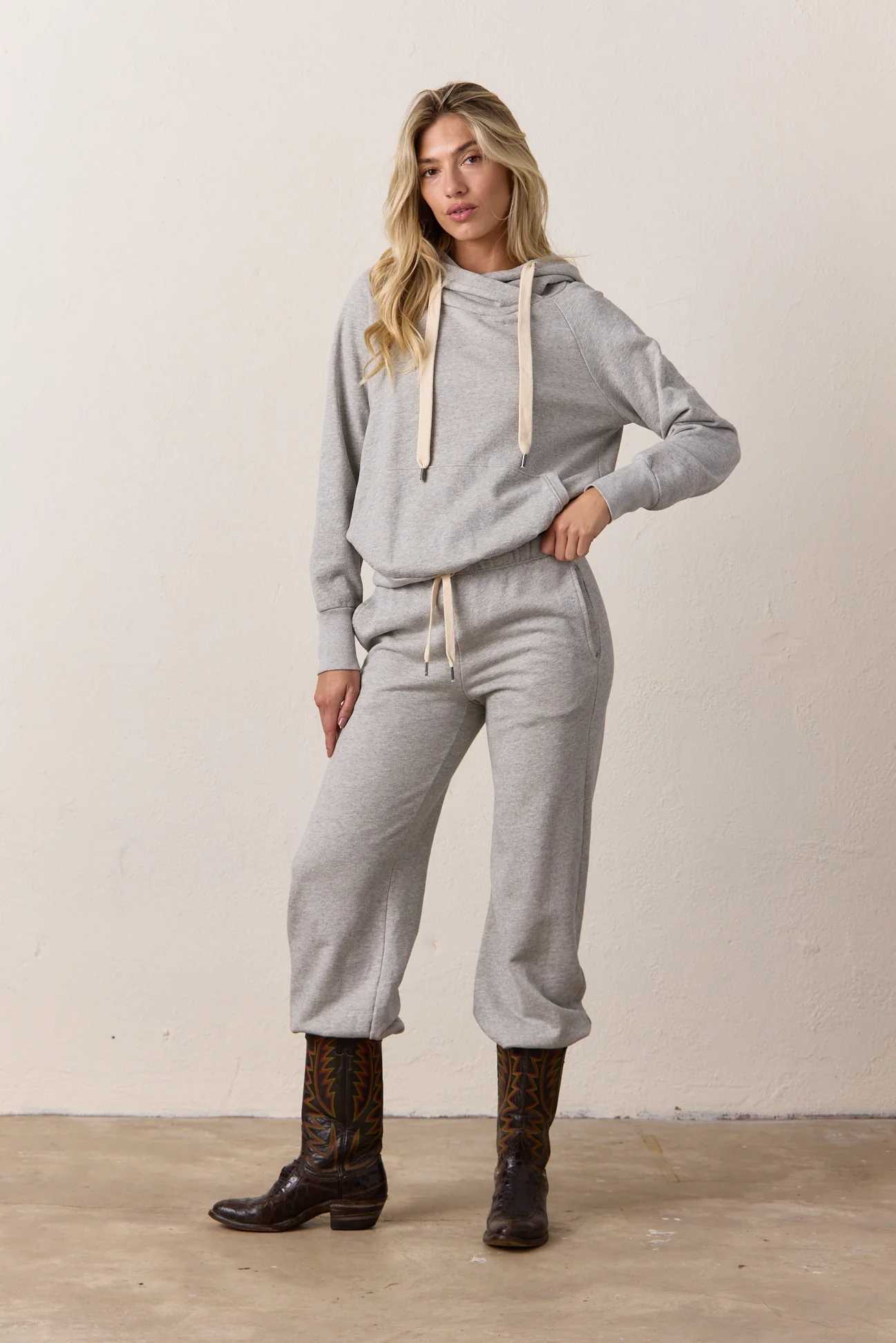 NSF Shane Billow Vintage Terry Sweatpant - Heather Gray - Renuaun