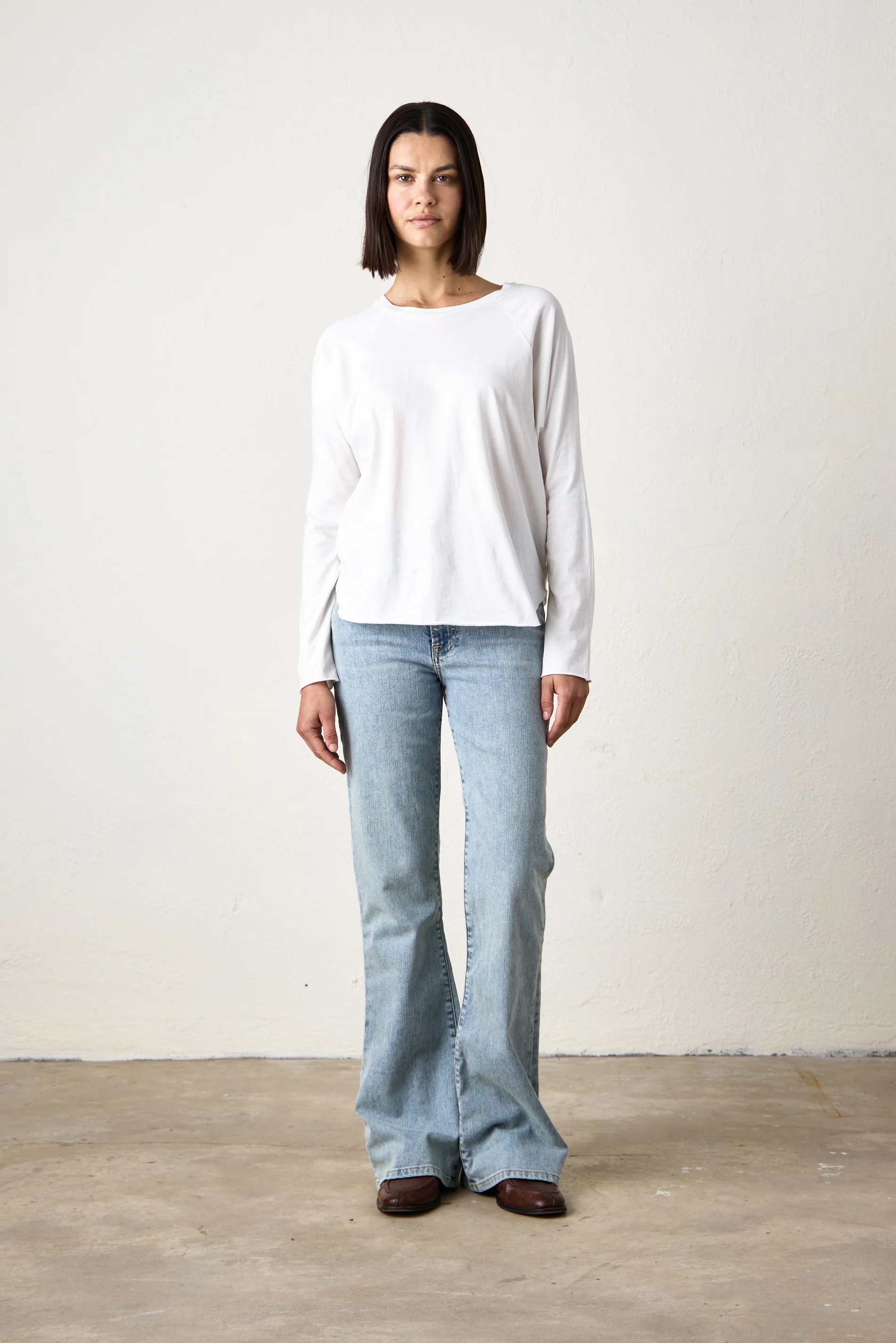 BROCK FINE JERSEY DOLMAN TEE / SOFT WHITE - Renuaun