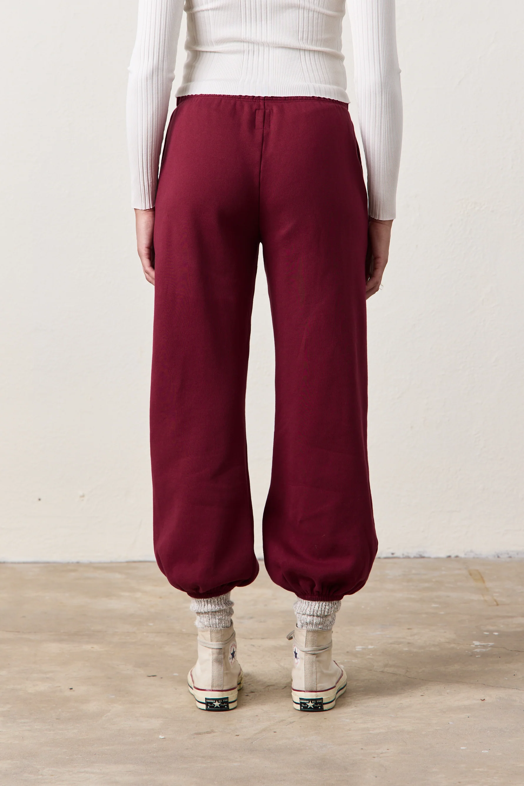 SHANE BILLOW COZY FLEECE SWEATPANT / DARK CHERRY - Renuaun