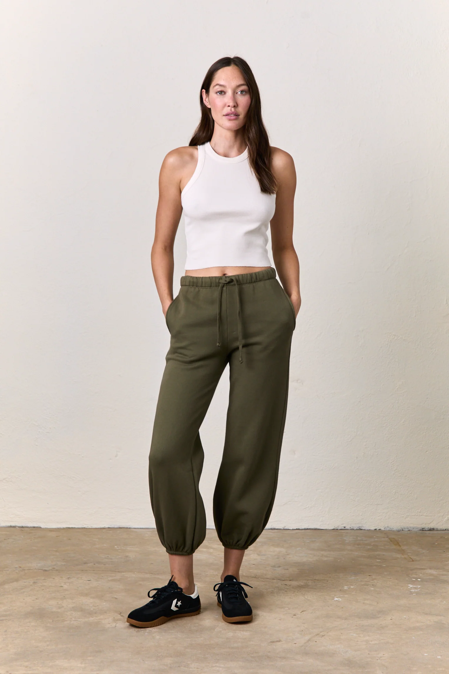 SHANE BILLOW COZY FLEECE SWEATPANT / OLIVE - Renuaun