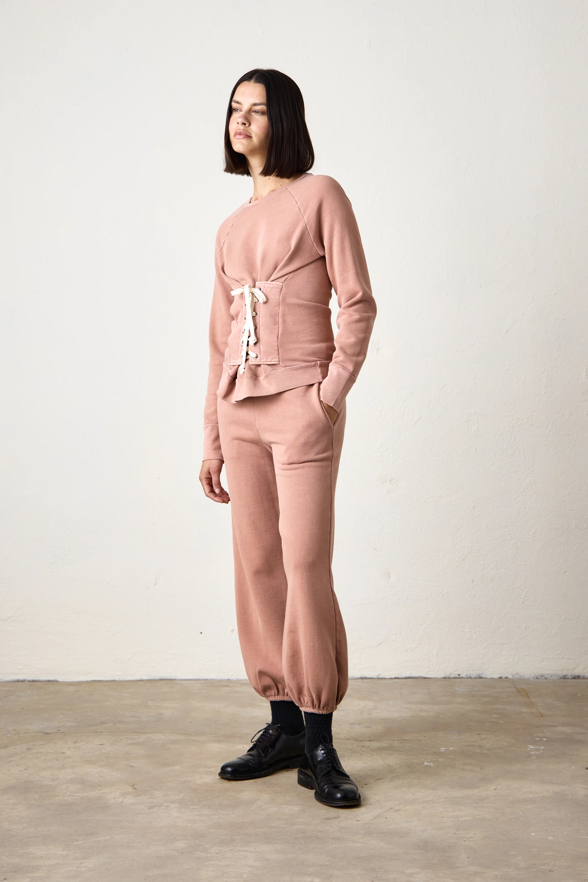 NSF Elio Corset Loop Terry Crew - Italian Clay - Renuaun