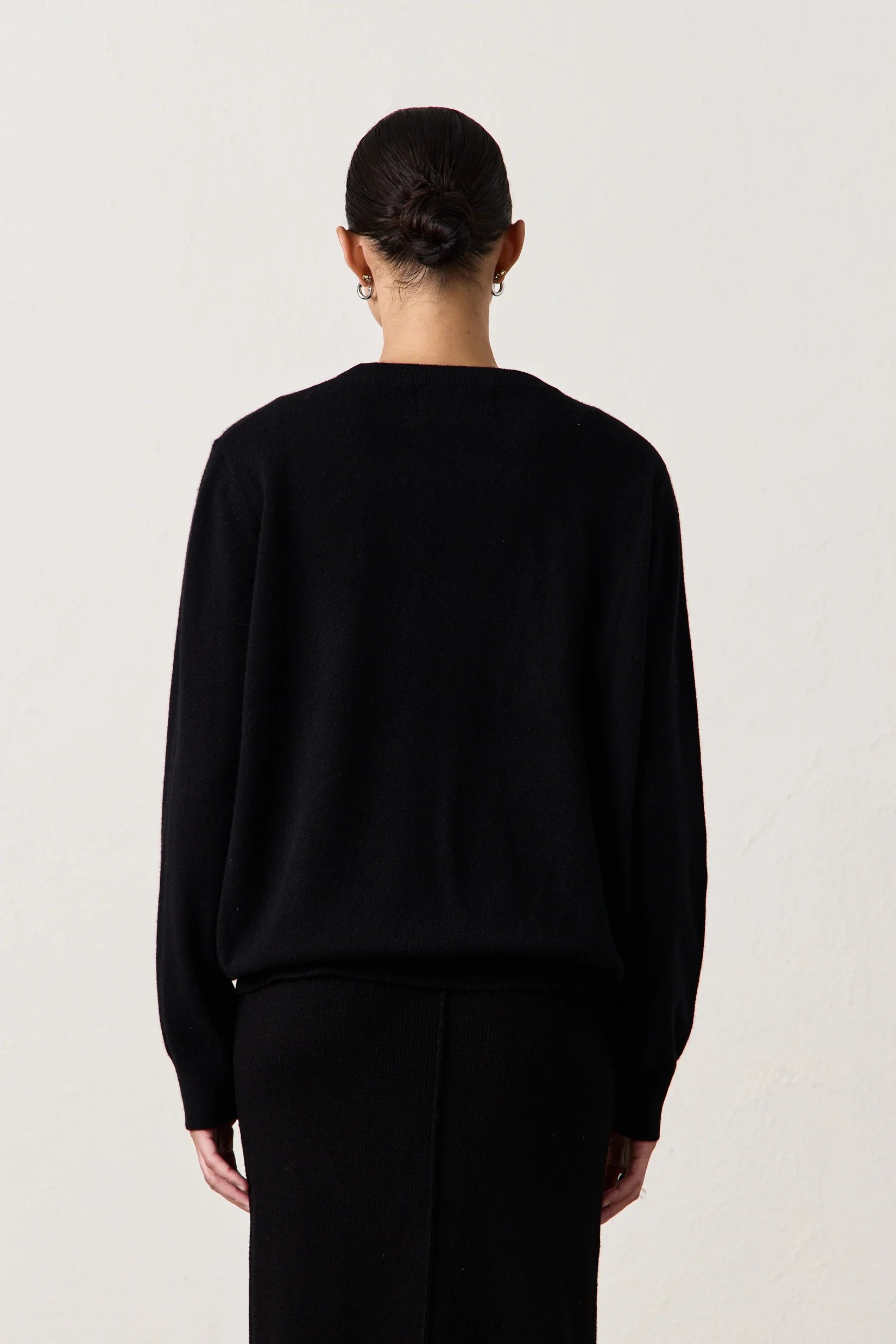 NSF X Jacquie Aiche - Big Eye Cashmere Crew - Black - Renuaun