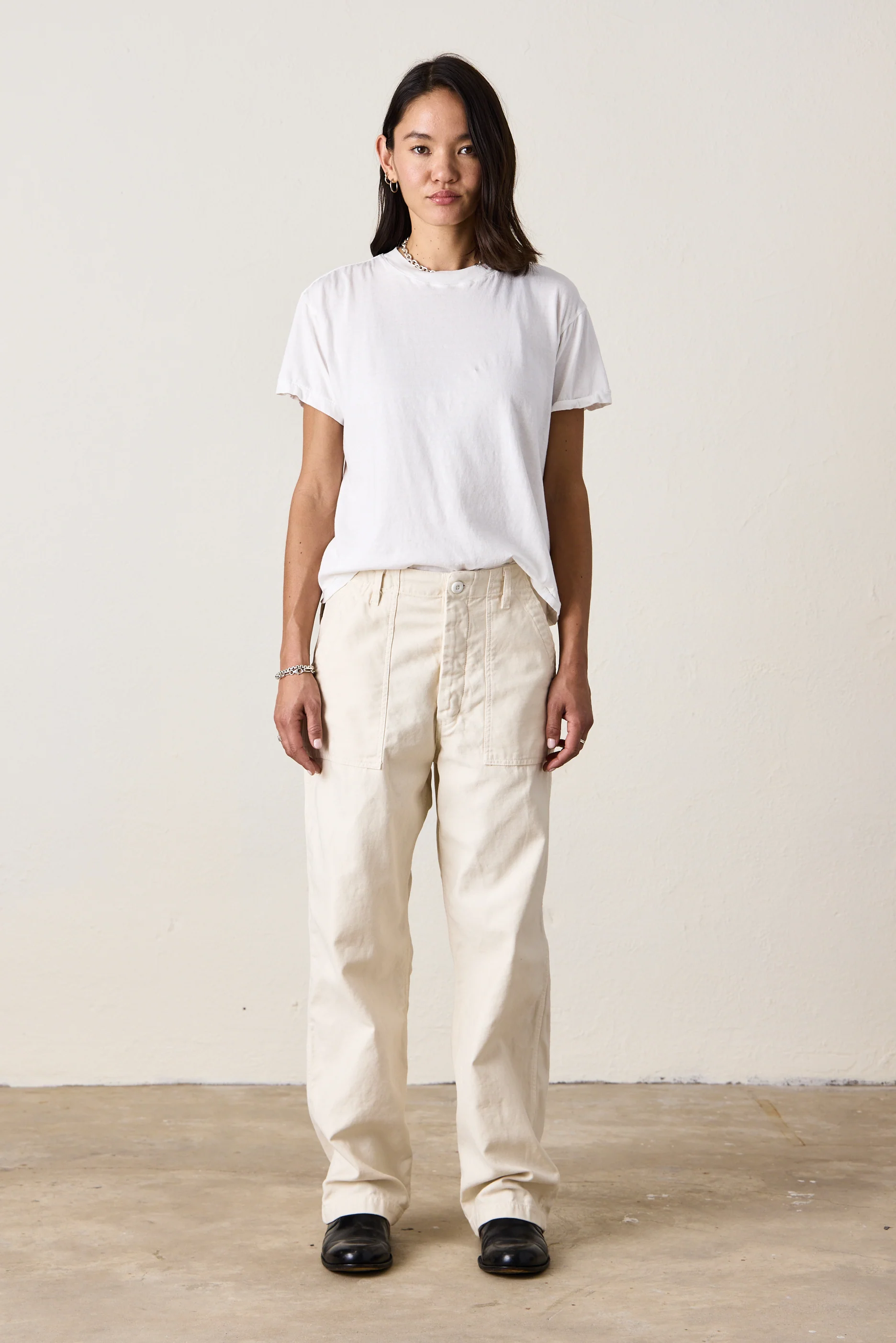 SRPLS US MILITARY BAKER PANTS / IVORY - Renuaun
