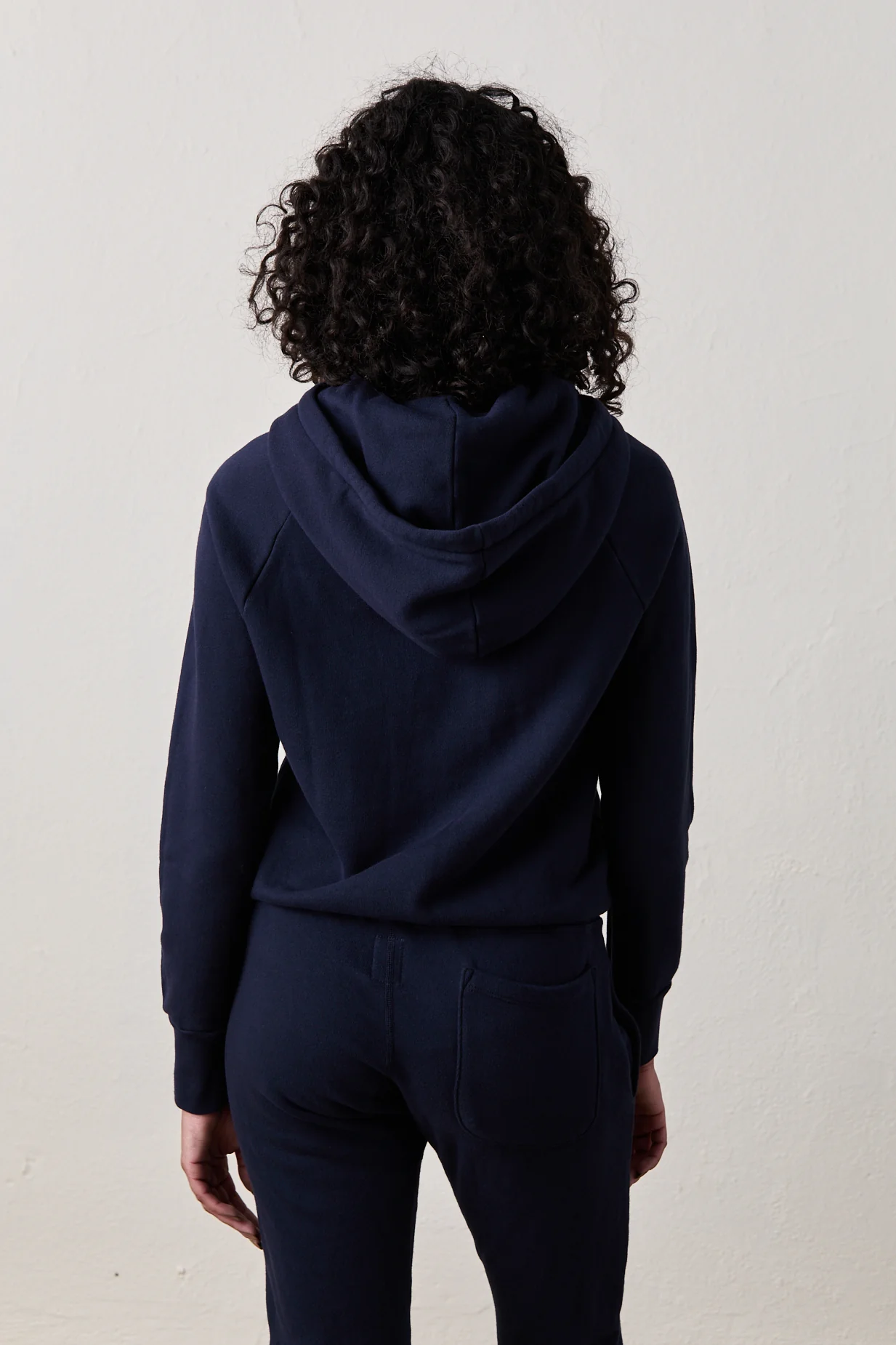 NSF Lisse Fitted Loop Terry Hoodie - Ink - Renuaun