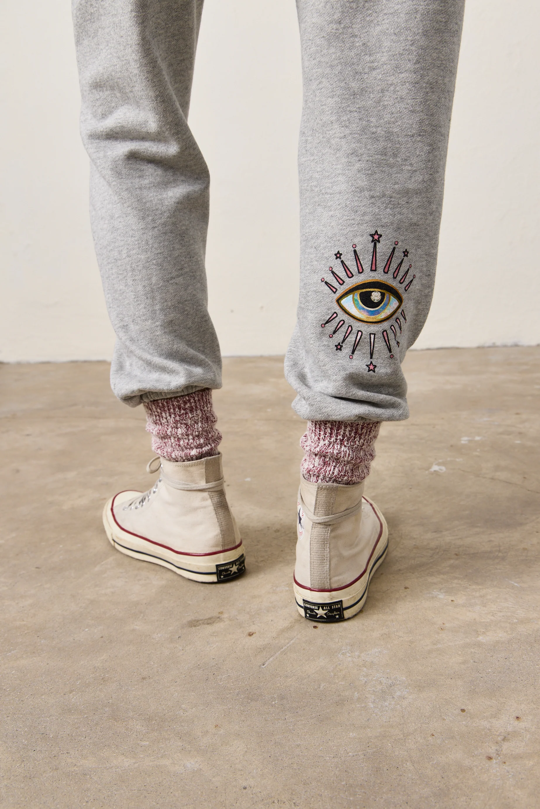 NSF X JACQUIE AICHE - DAYDREAMER LOOP TERRY SWEATPANT / HEATHER GREY - Renuaun