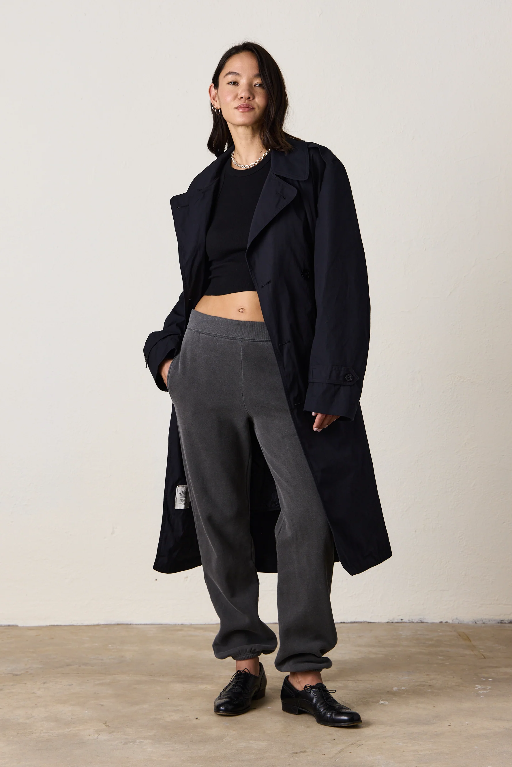 SRPLS US MILITARY TRENCH COAT / BLACK - Renuaun