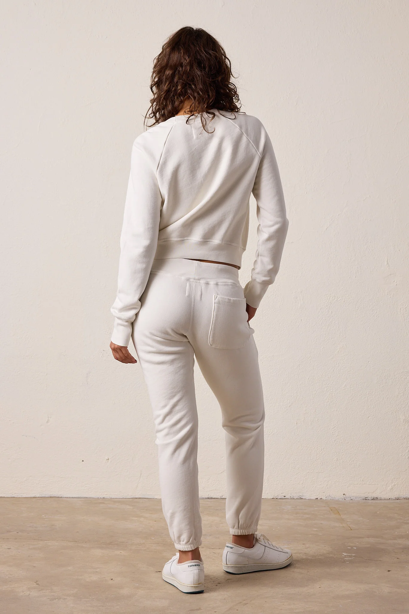 NSF Sayde Slim Loop Terry Sweatpant - Soft White - Renuaun