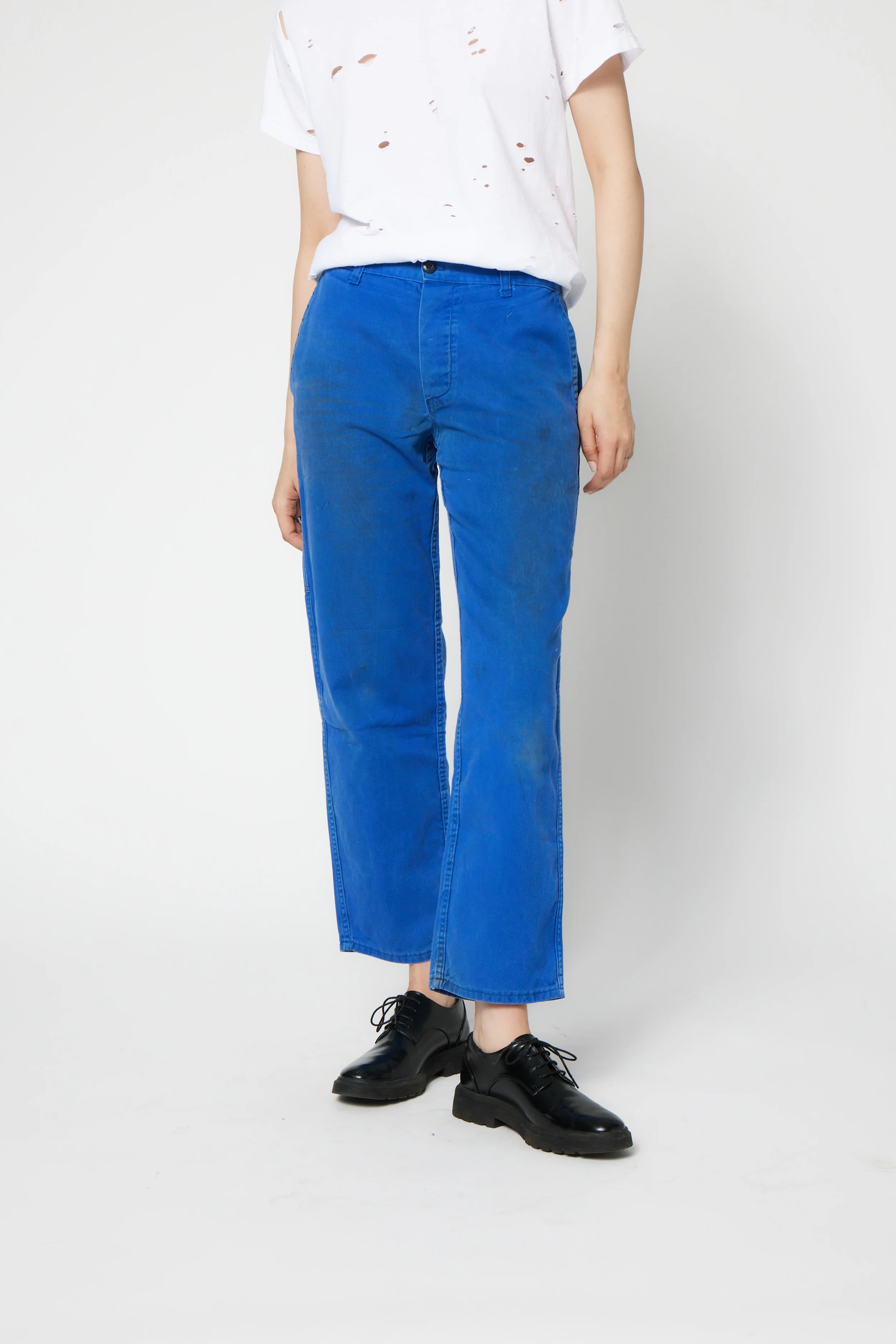 NSF SRPLS French Workwear Trouser - French Blue Paint - Renuaun
