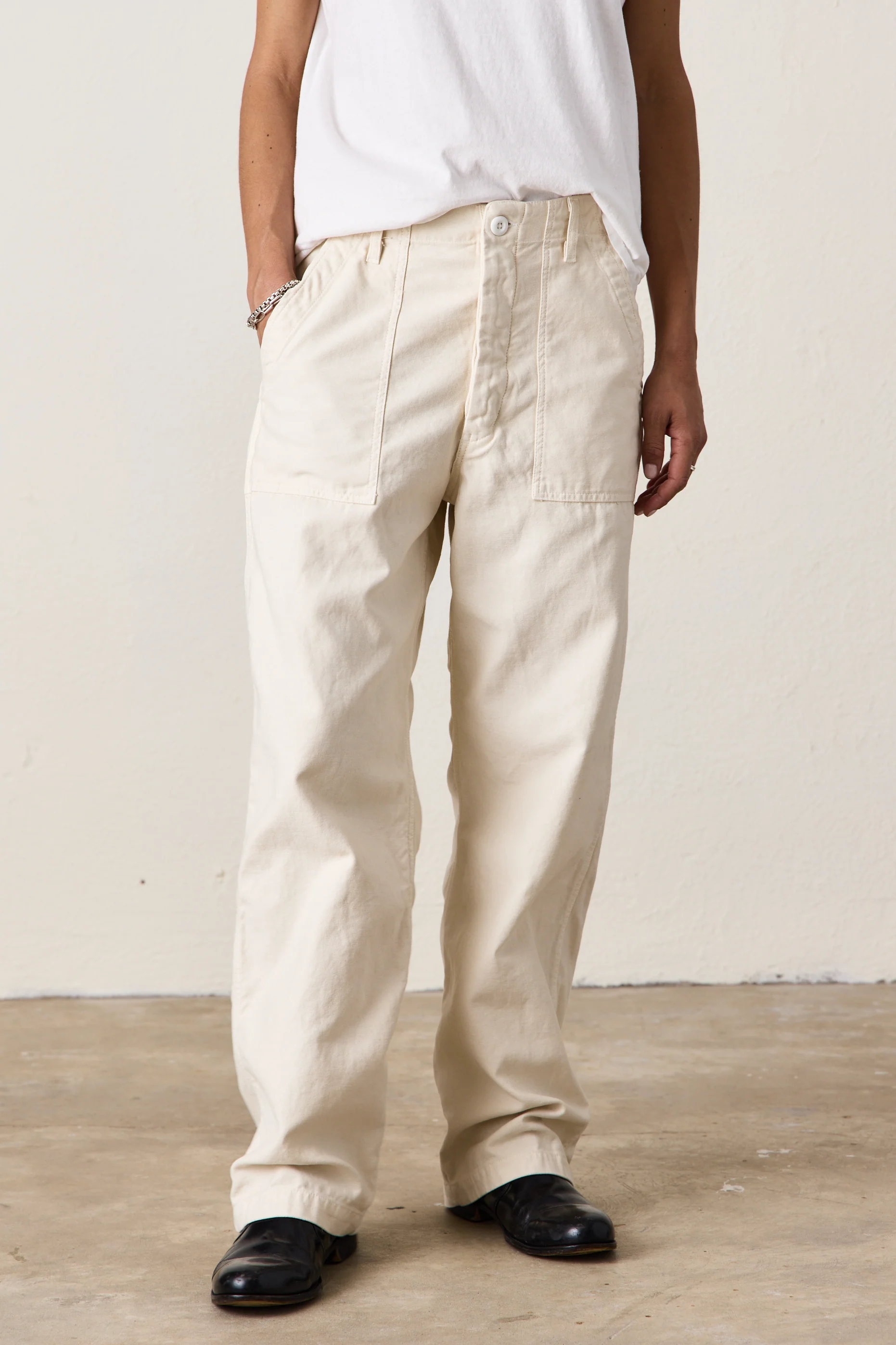 SRPLS US MILITARY BAKER PANTS / IVORY - Renuaun