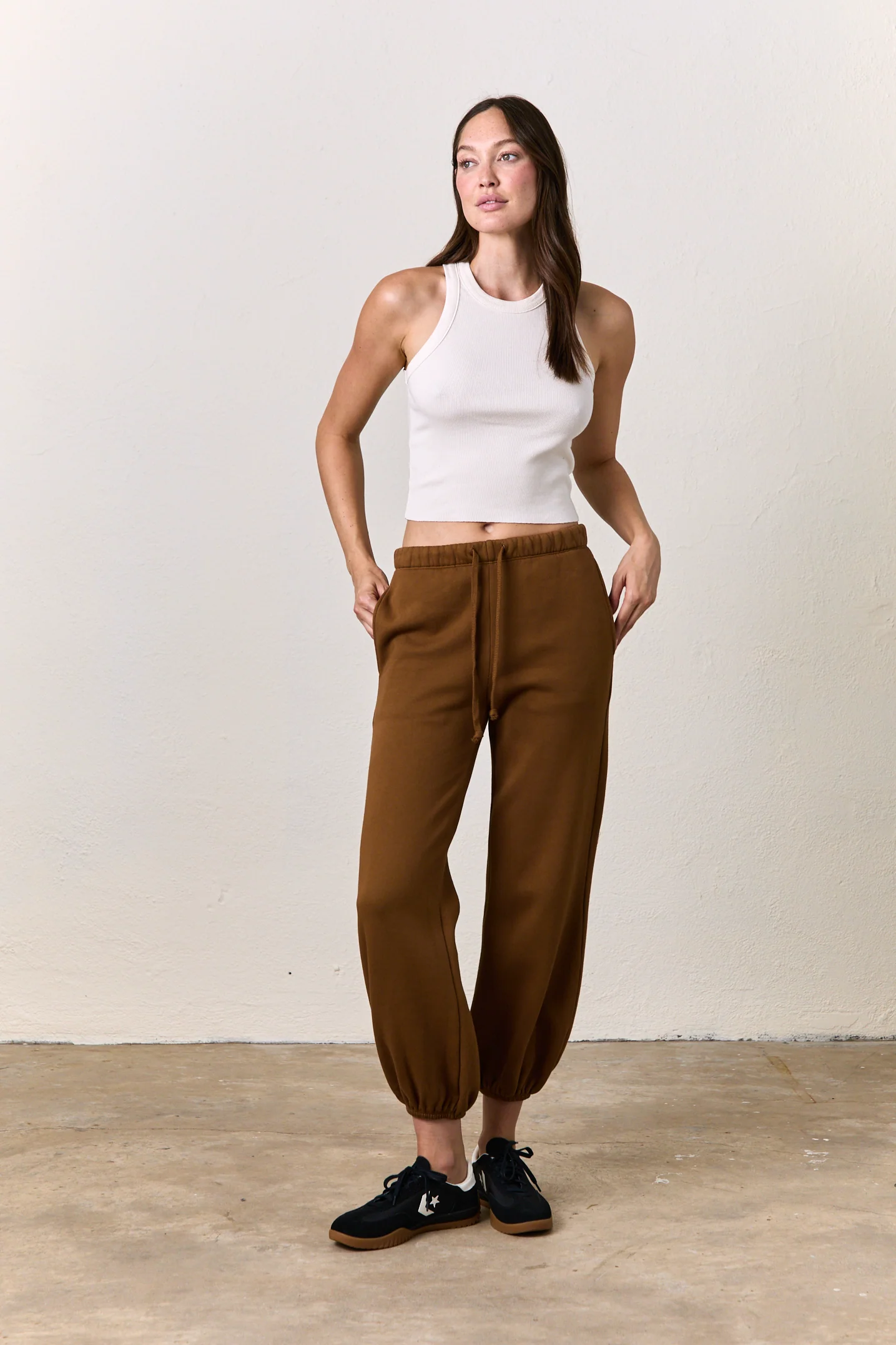 SHANE BILLOW COZY FLEECE SWEATPANT / ESPRESSO - Renuaun