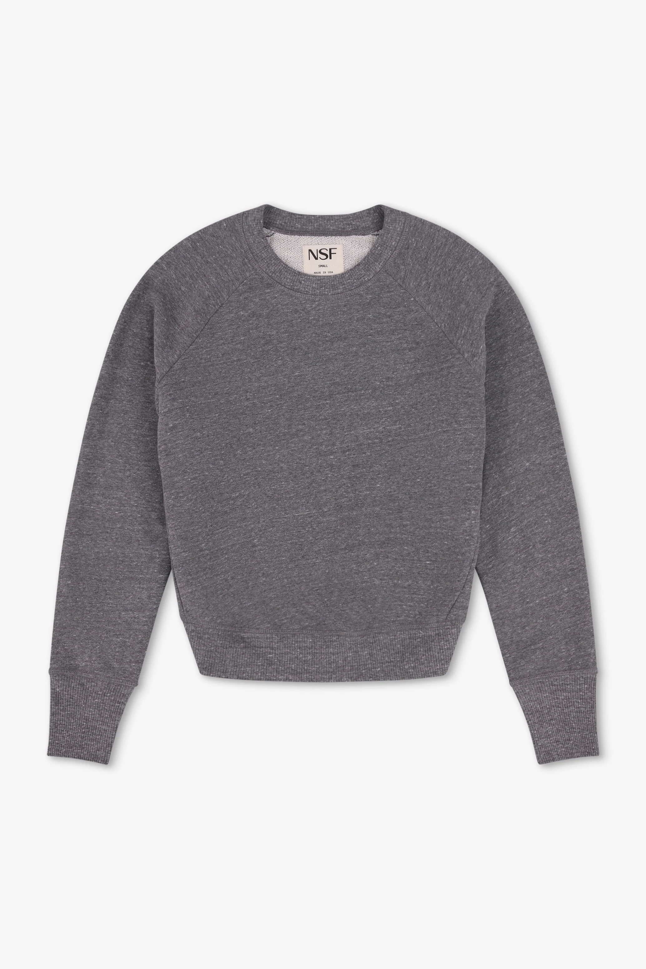 NSF Saguro Chic Melange Terry Sweatshirt - Charcoal Heather Gray - Renuaun