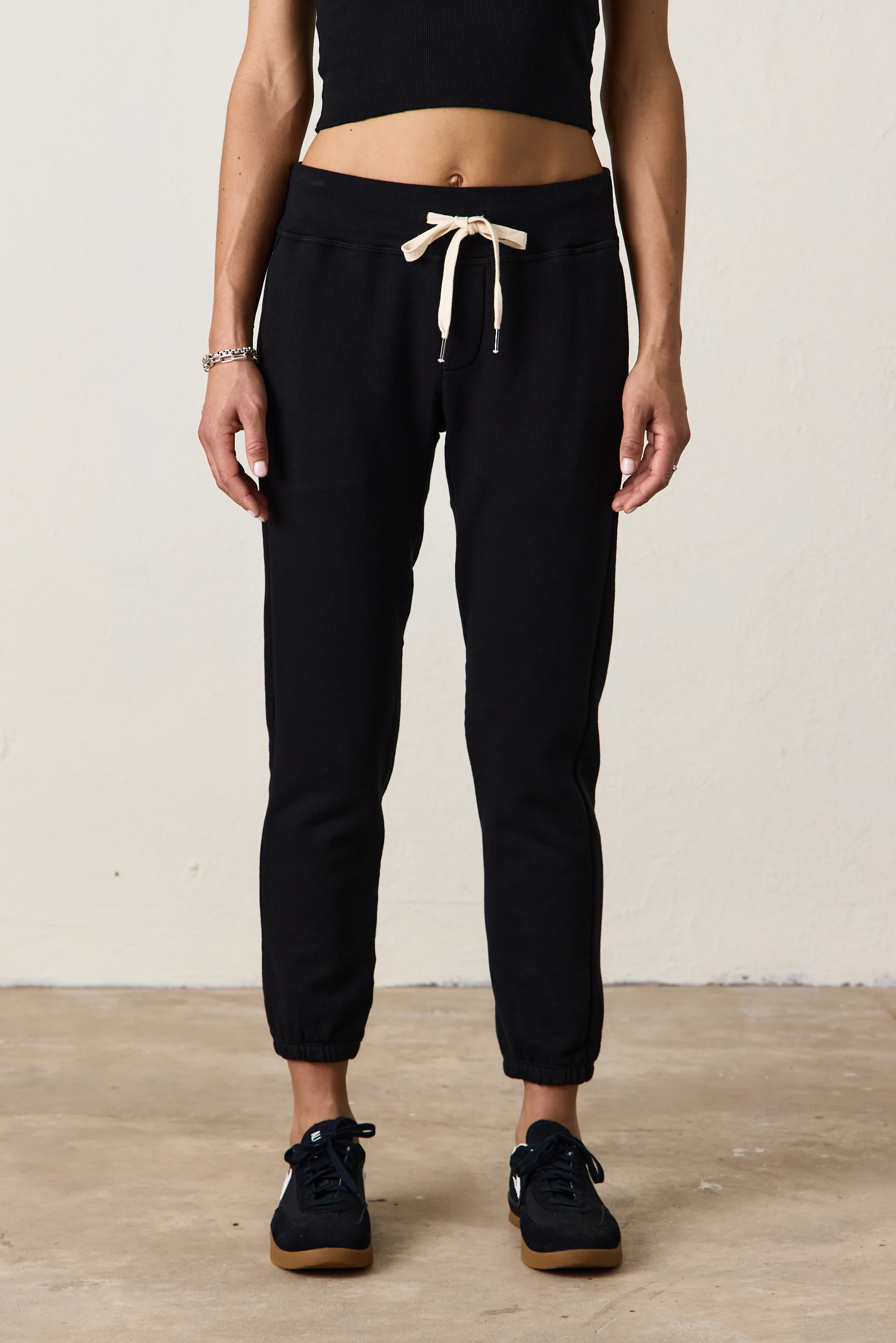 NSF Sayde Slim Loop Terry Sweatpant - Black - Renuaun