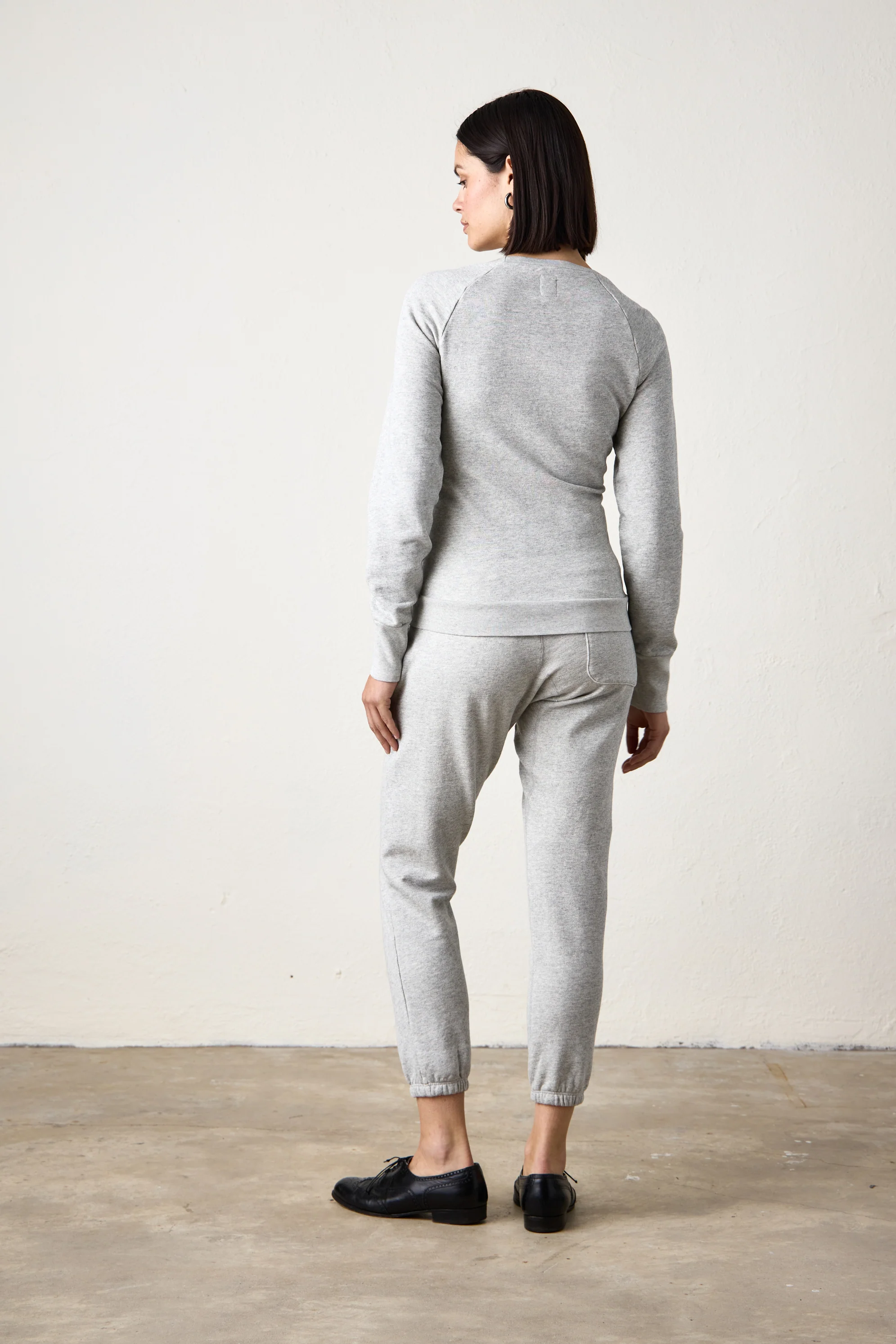 NSF Elio Corset Vintage Terry Crew - Heather Gray - Renuaun