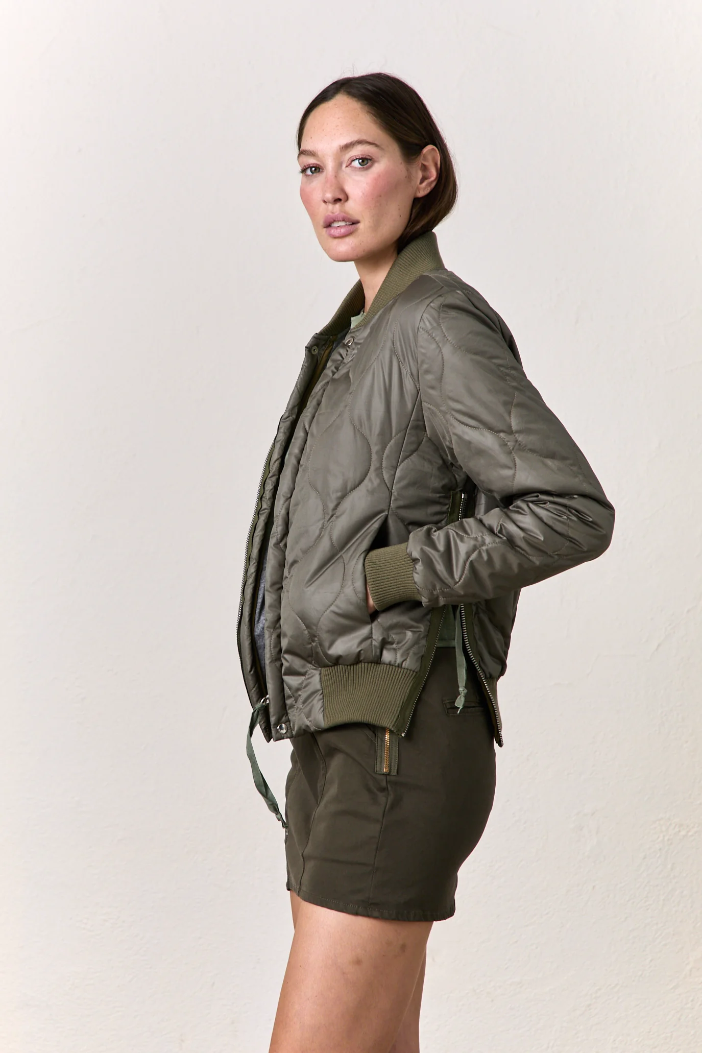 NSF Neil Bomber Jacket - Army - Renuaun