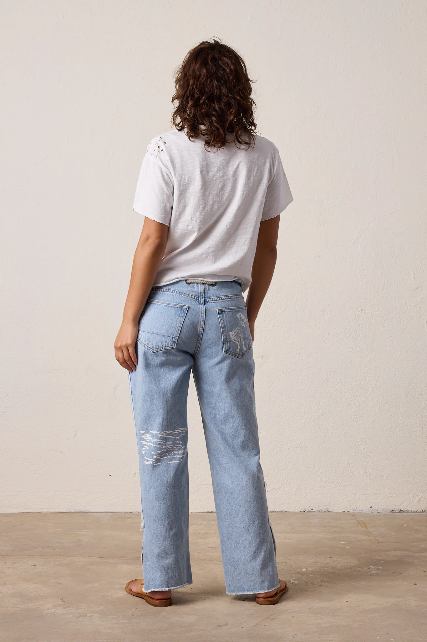 NSF Penny Relaxed Tie Waist Hula Jean - Sunshine Wash - Renuaun