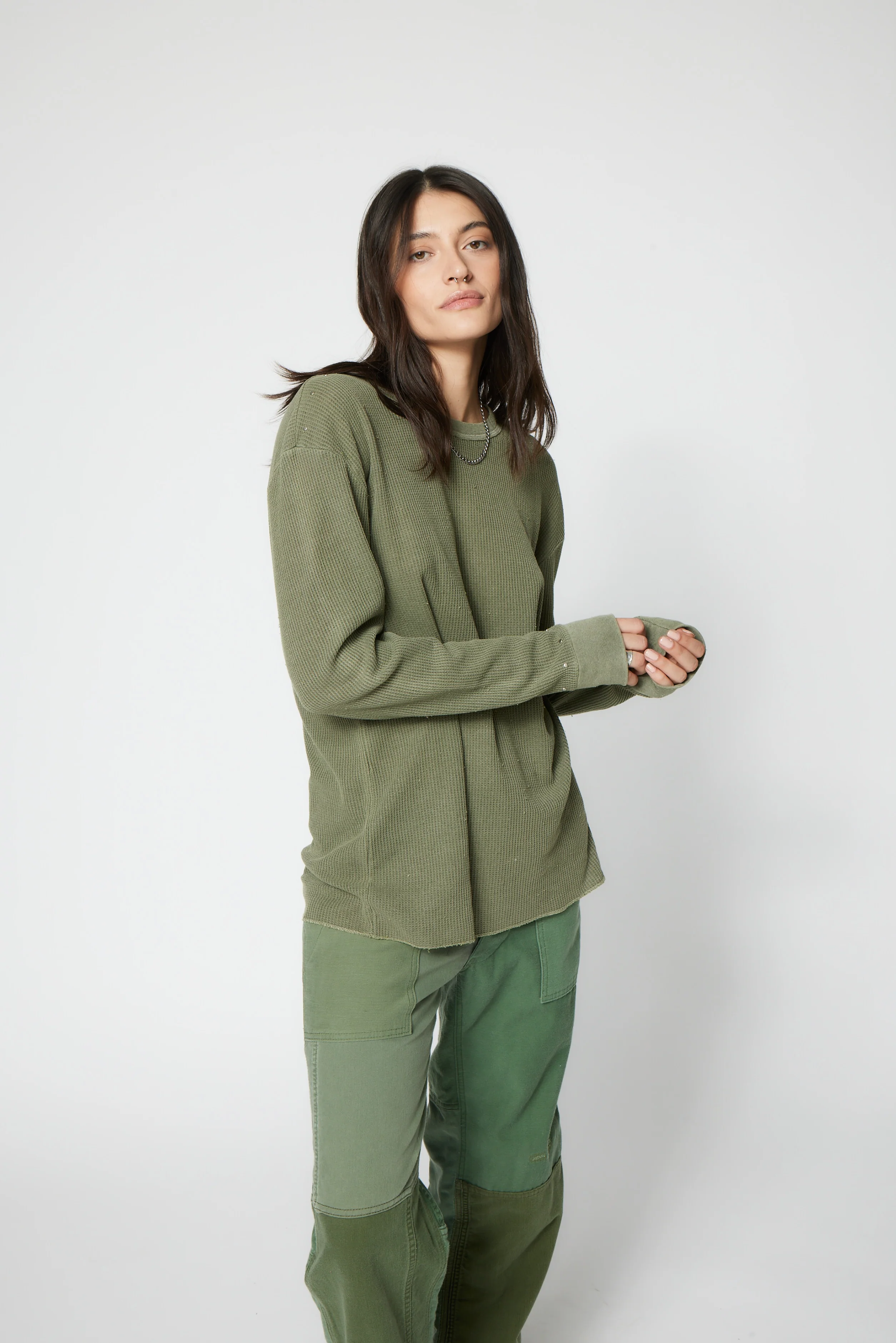 NSF SRPLS Overdyed and Studded Thermal - Pigment Sage - Renuaun