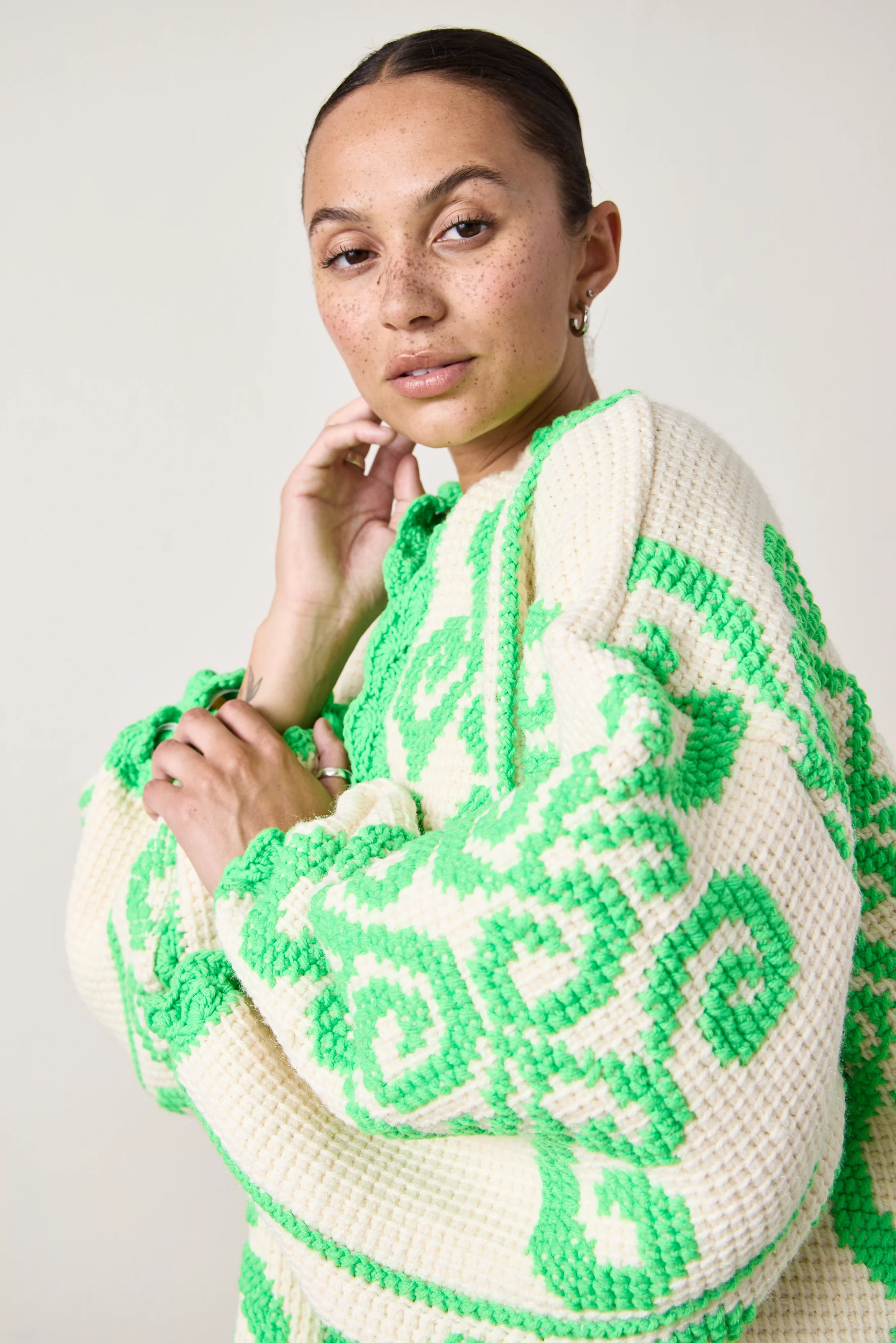 NSF X NM COCOON GREEK KEY GREEN - Renuaun