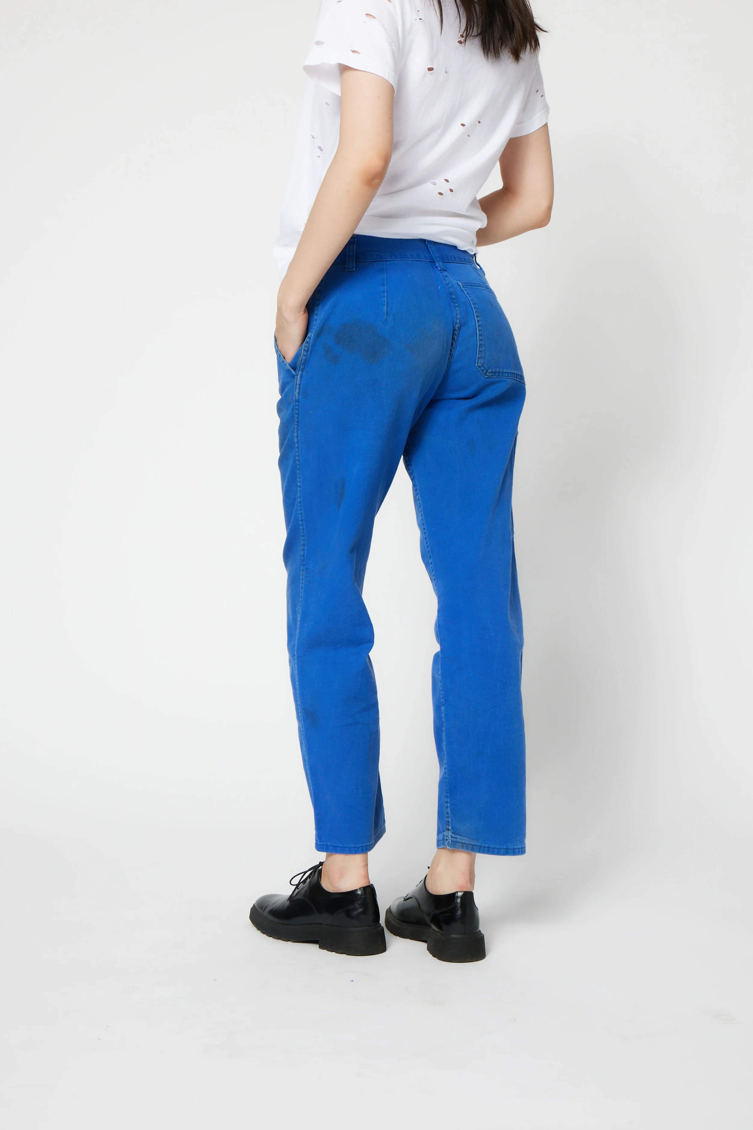 NSF SRPLS French Workwear Trouser - French Blue Paint - Renuaun