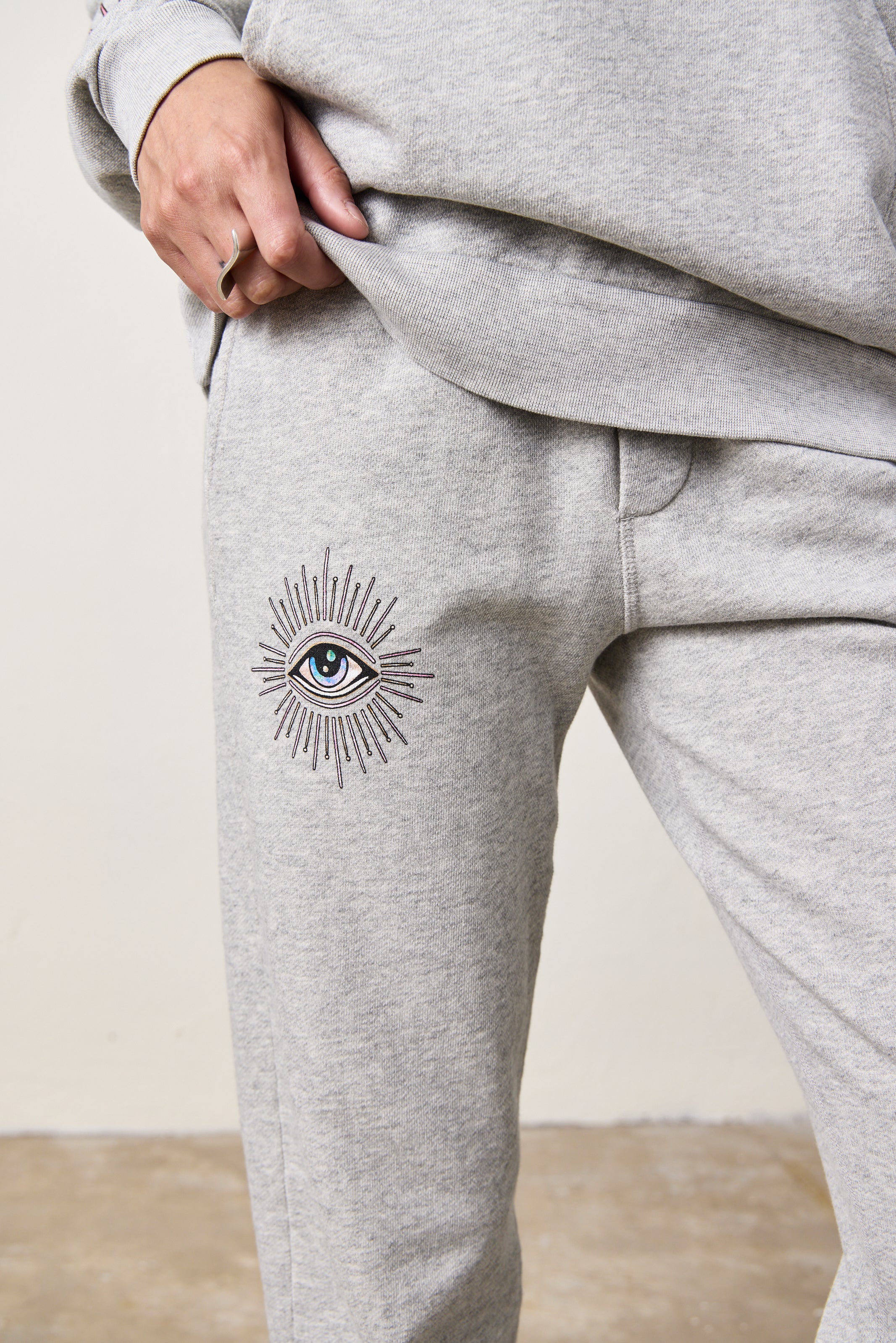 NSF X JACQUIE AICHE - DAYDREAMER LOOP TERRY SWEATPANT / HEATHER GREY - Renuaun