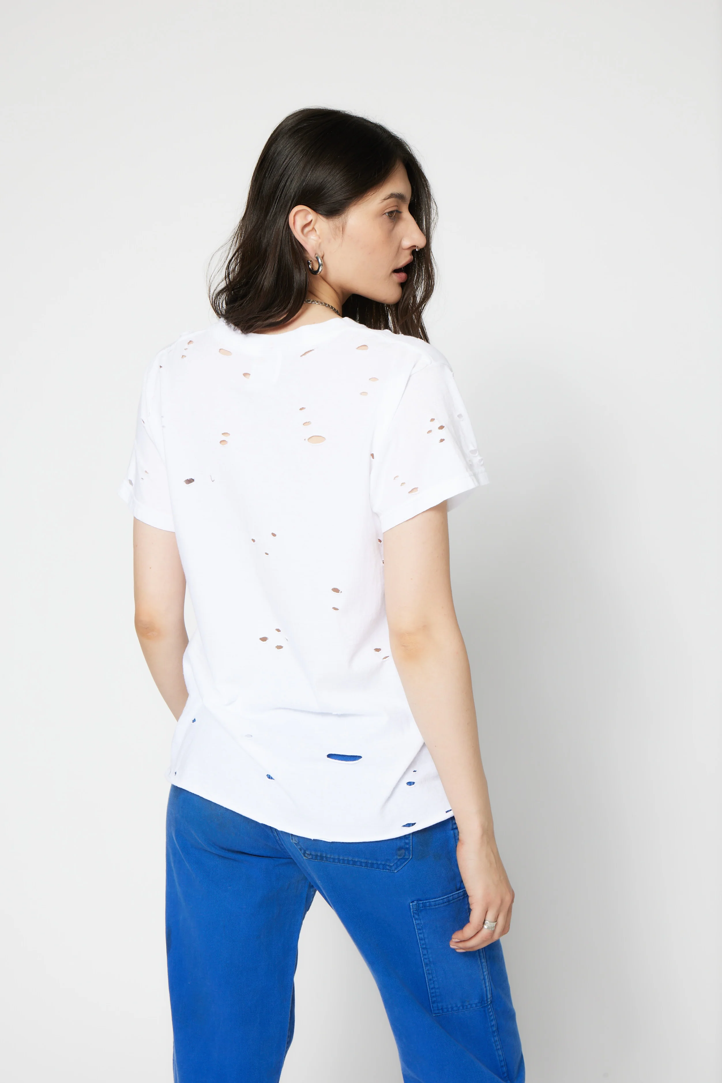 NSF SRPLS Destroyed Basic Training Tee - White - Renuaun