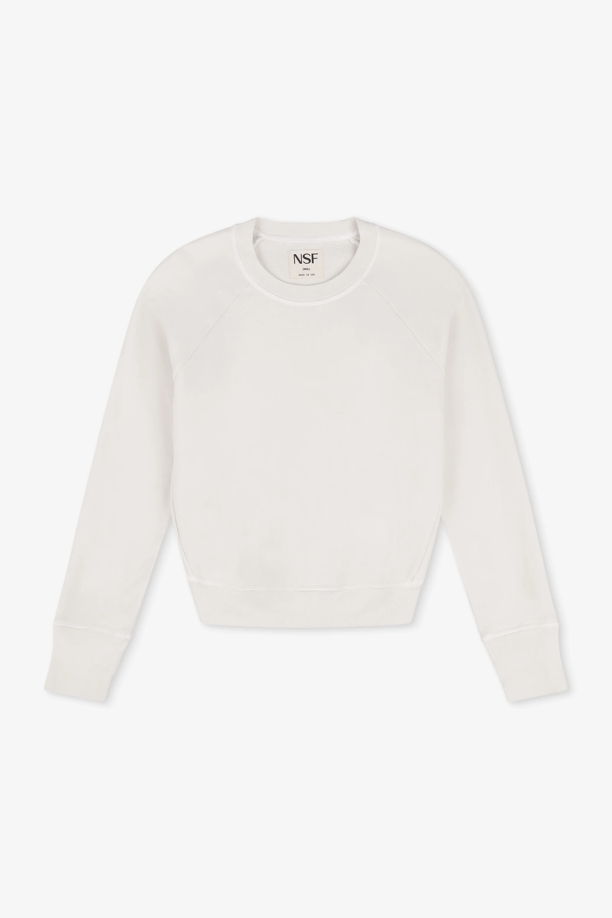 NSF Saguro Chic Loop Terry Sweatshirt - Soft White - Renuaun