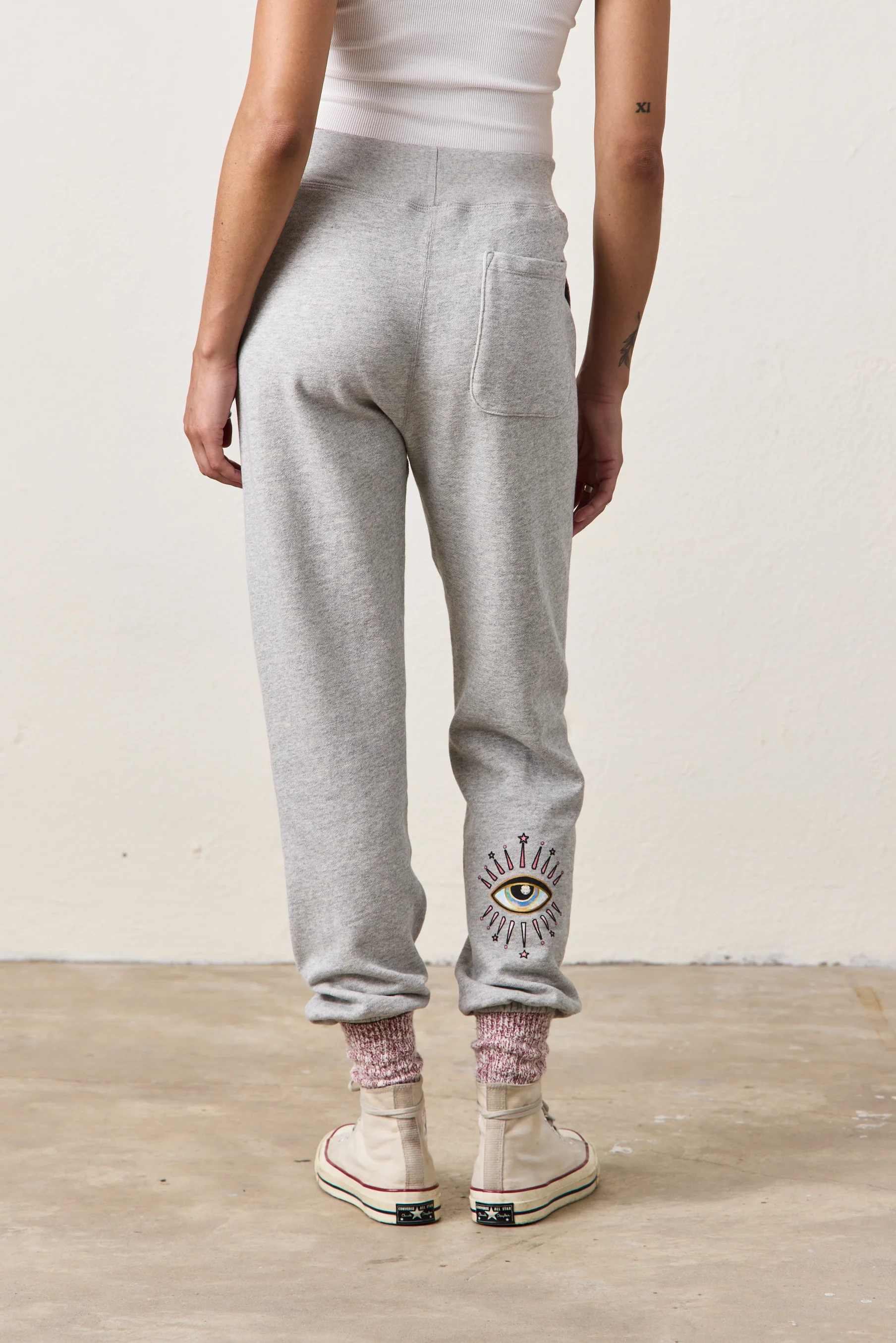 NSF X JACQUIE AICHE - DAYDREAMER LOOP TERRY SWEATPANT / HEATHER GREY - Renuaun
