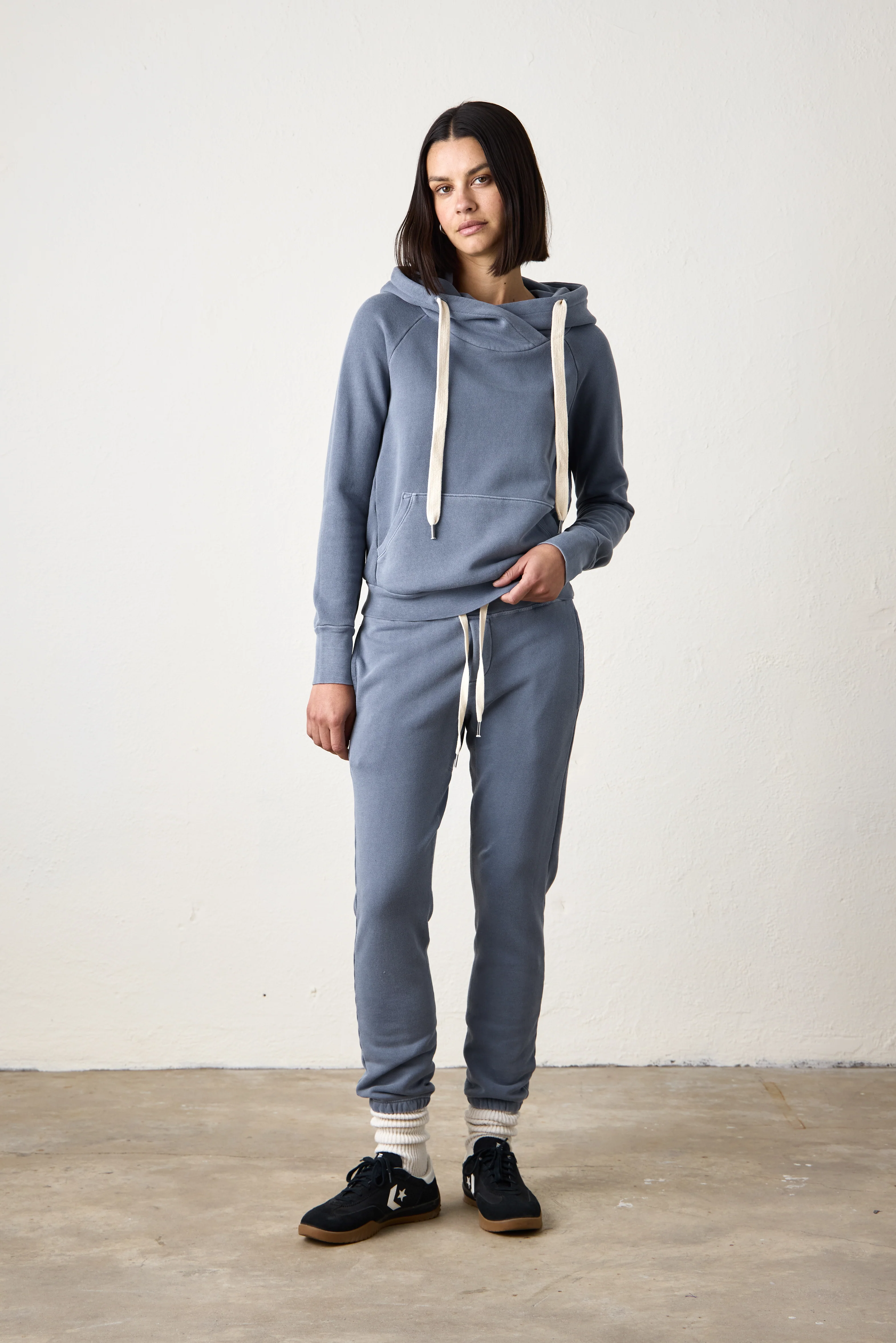 NSF Sayde Slim Loop Terry Sweatpant - Heather Indigo - Renuaun
