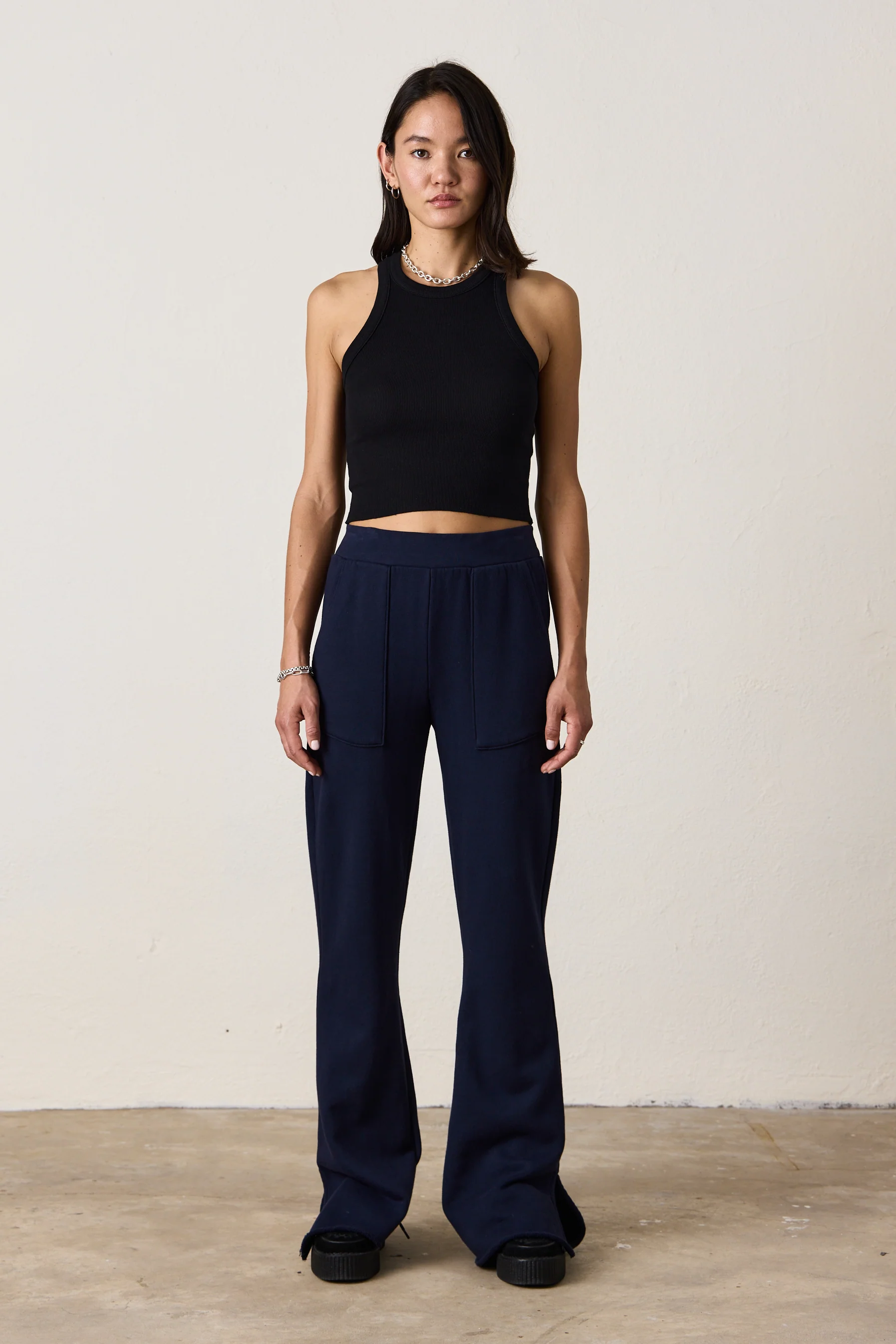 NSF Rusty Side Slit Loop Terry Sweatpant - Ink - Renuaun