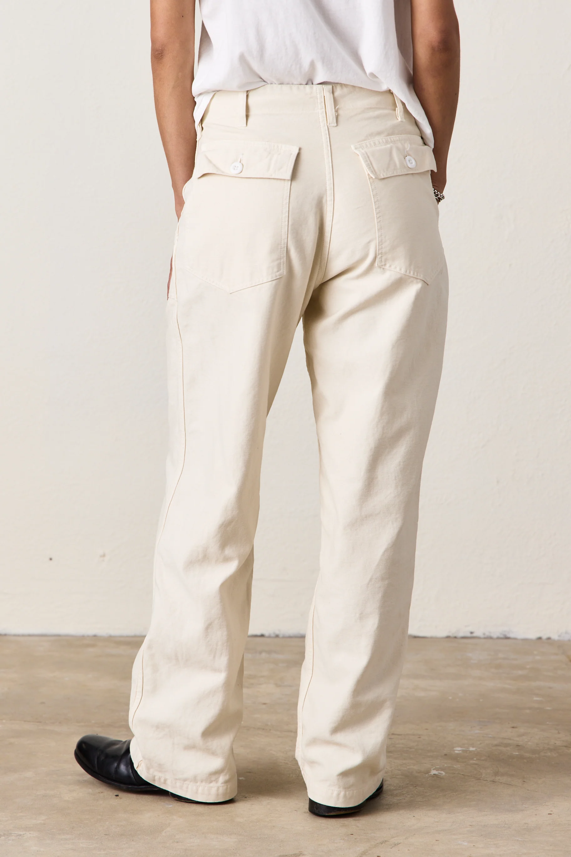 SRPLS US MILITARY BAKER PANTS / IVORY - Renuaun