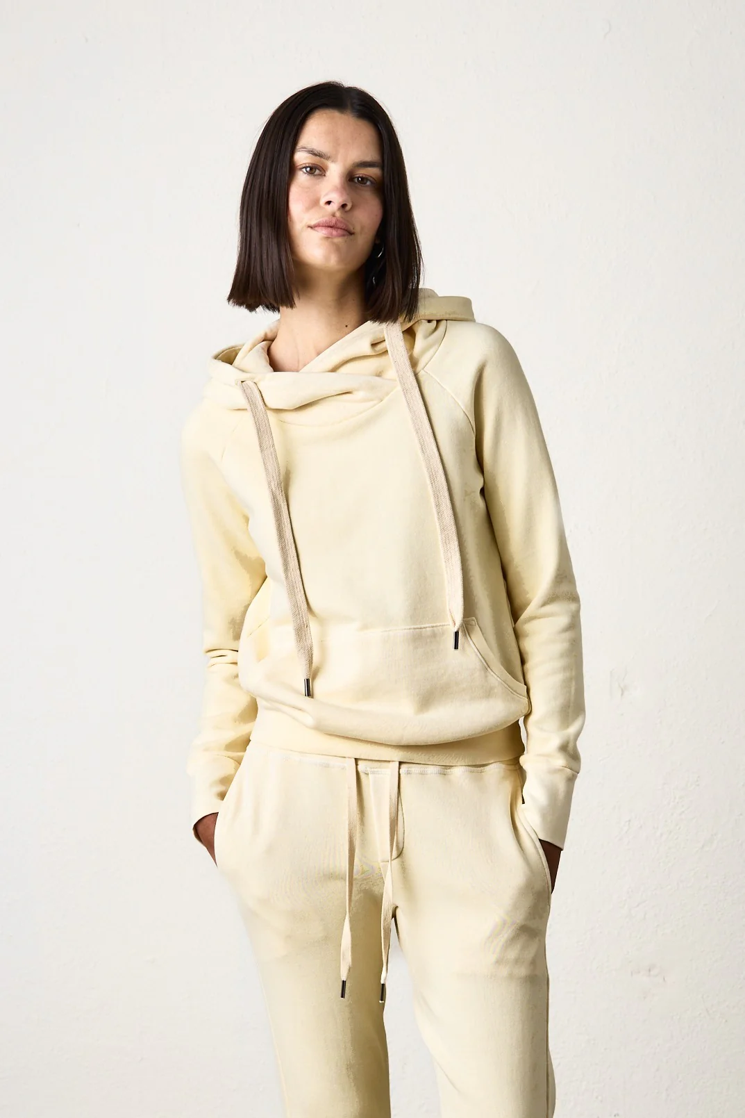 NSF Lisse Fitted Loop Terry Hoodie - Lemonade - Renuaun