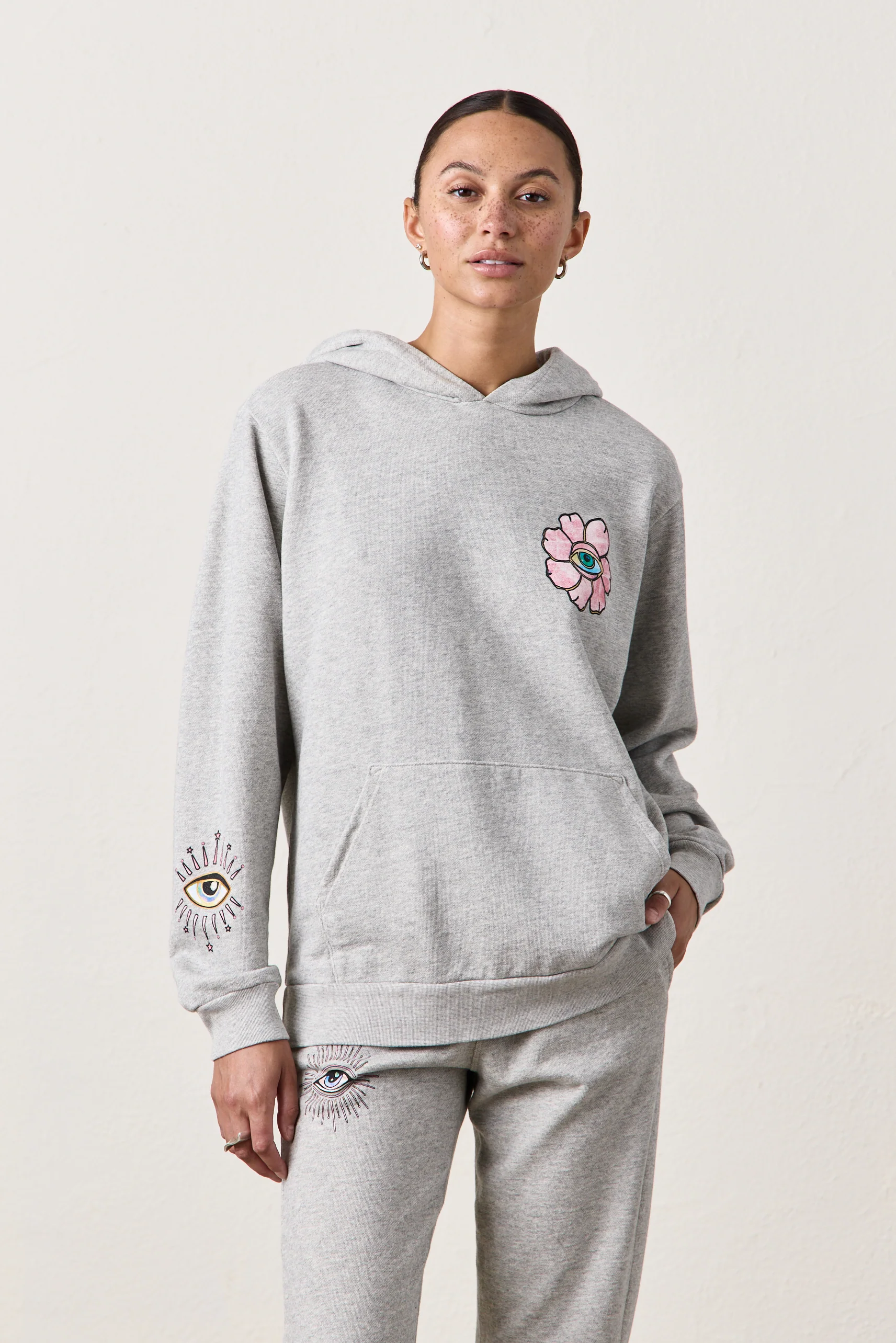 NSF X JACQUIE AICHE - DAYDREAMER HOODY / HEATHER GREY - Renuaun