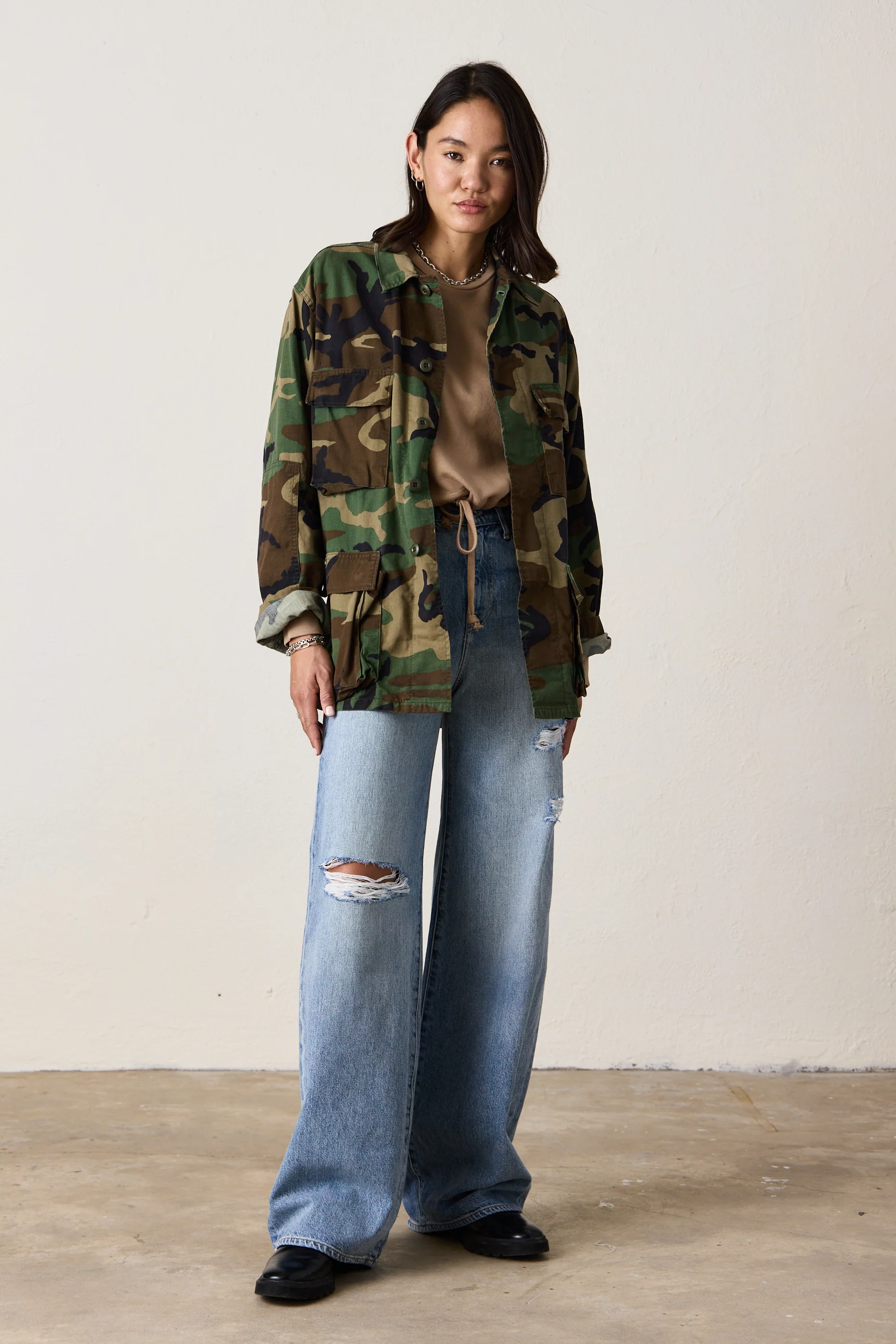 SRPLS US MILITARY SHIRT JACKET / WOODLAND CAMO - Renuaun