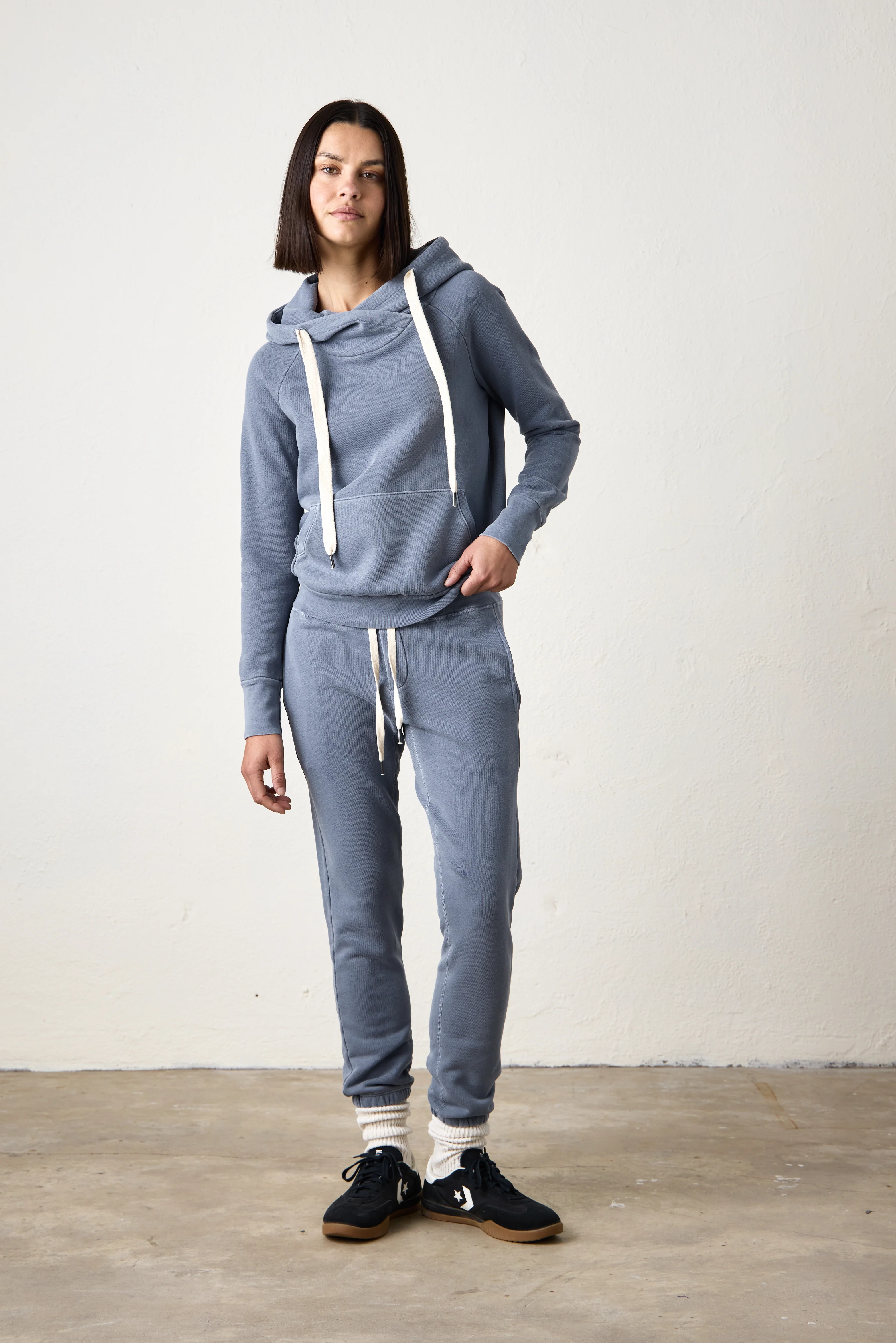 NSF Sayde Slim Loop Terry Sweatpant - Heather Indigo - Renuaun