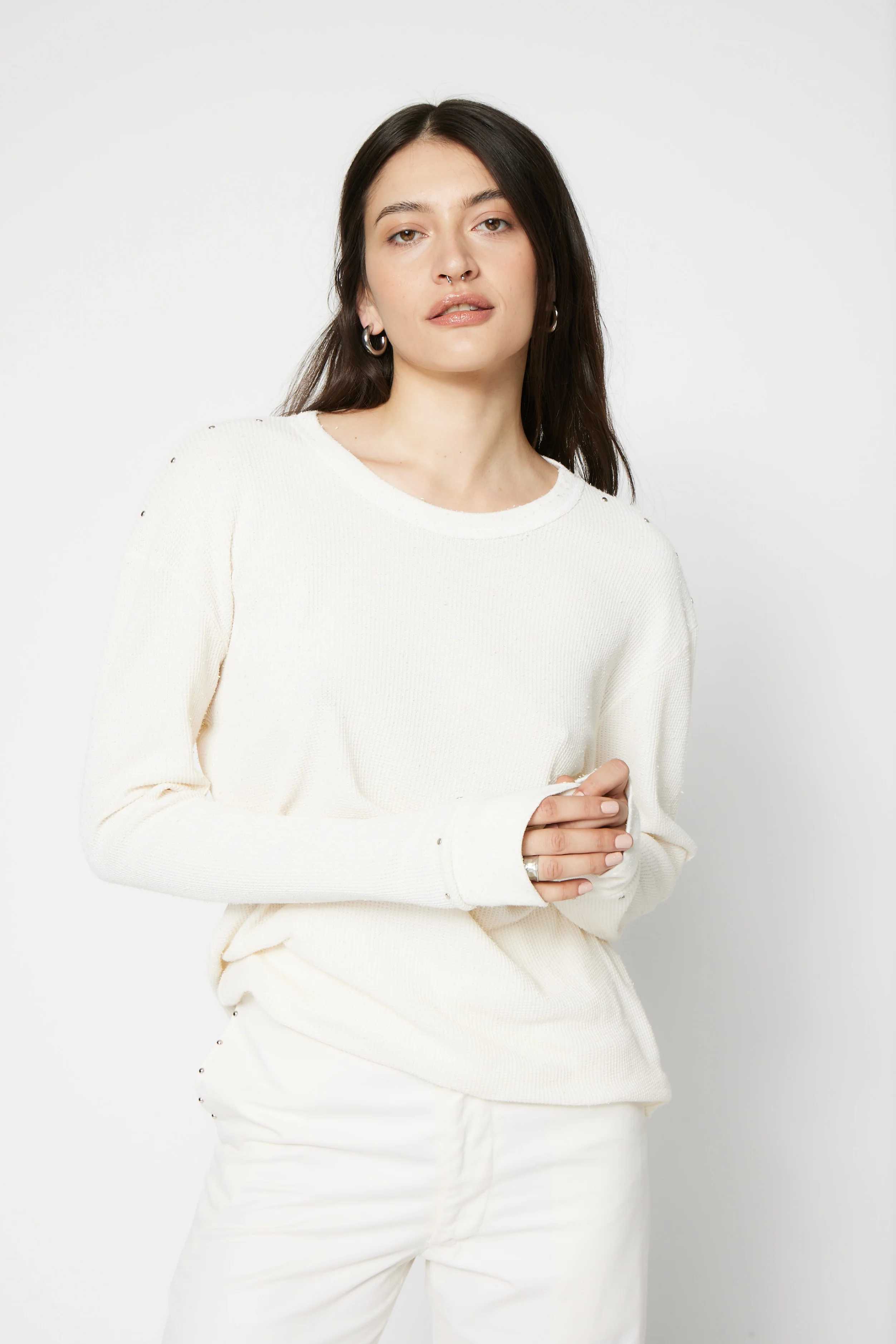 NSF SRPLS Overdyed and Studded Thermal - French Vanilla - Renuaun