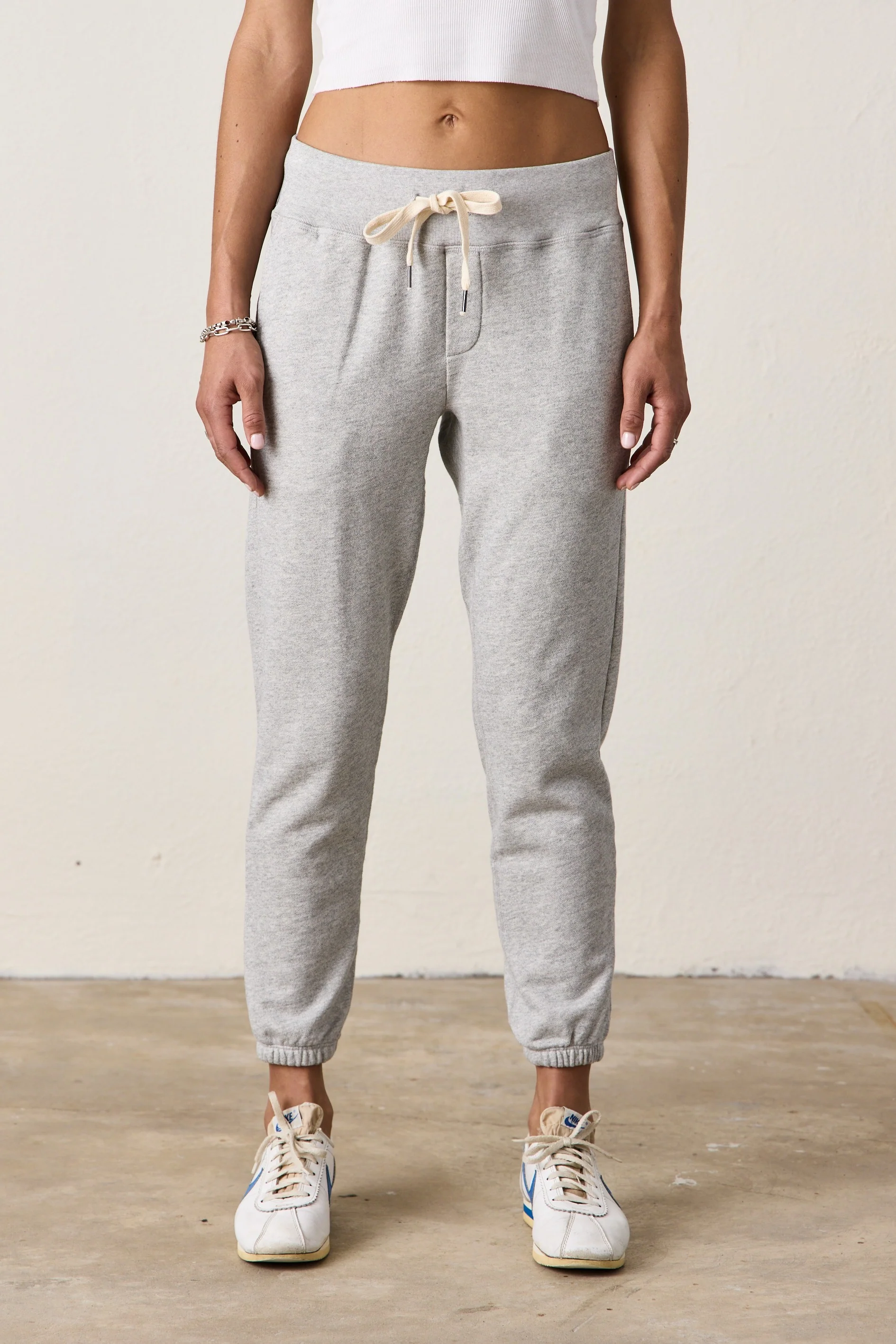 SAYDE SLIM VINTAGE TERRY SWEATPANT / HEATHER GREY - Renuaun