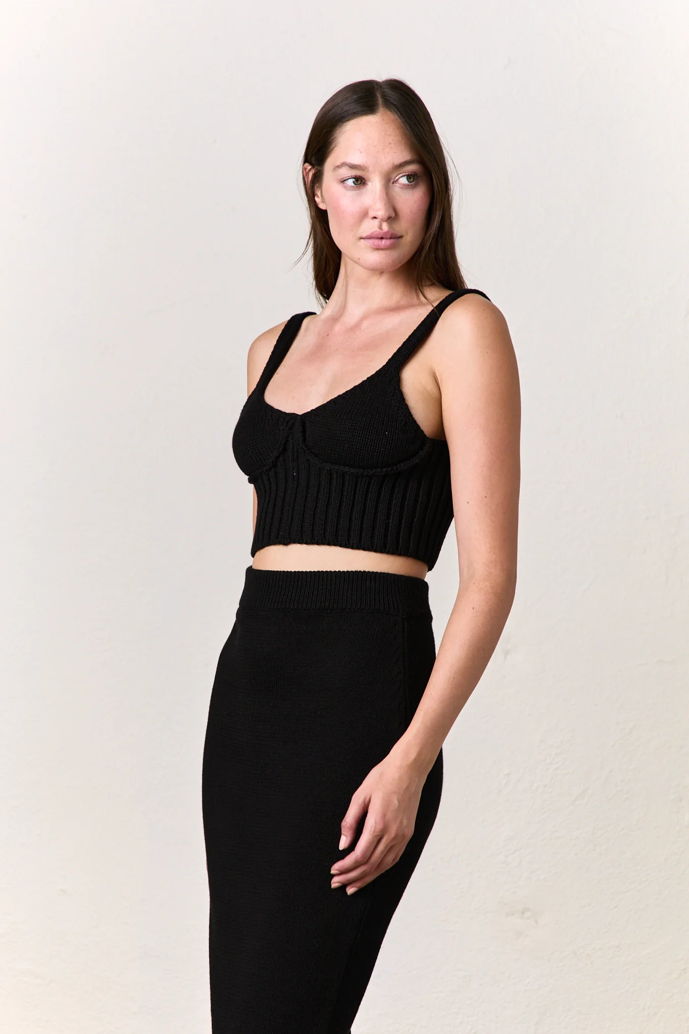 SANDS KNIT BRA / BLACK - Renuaun