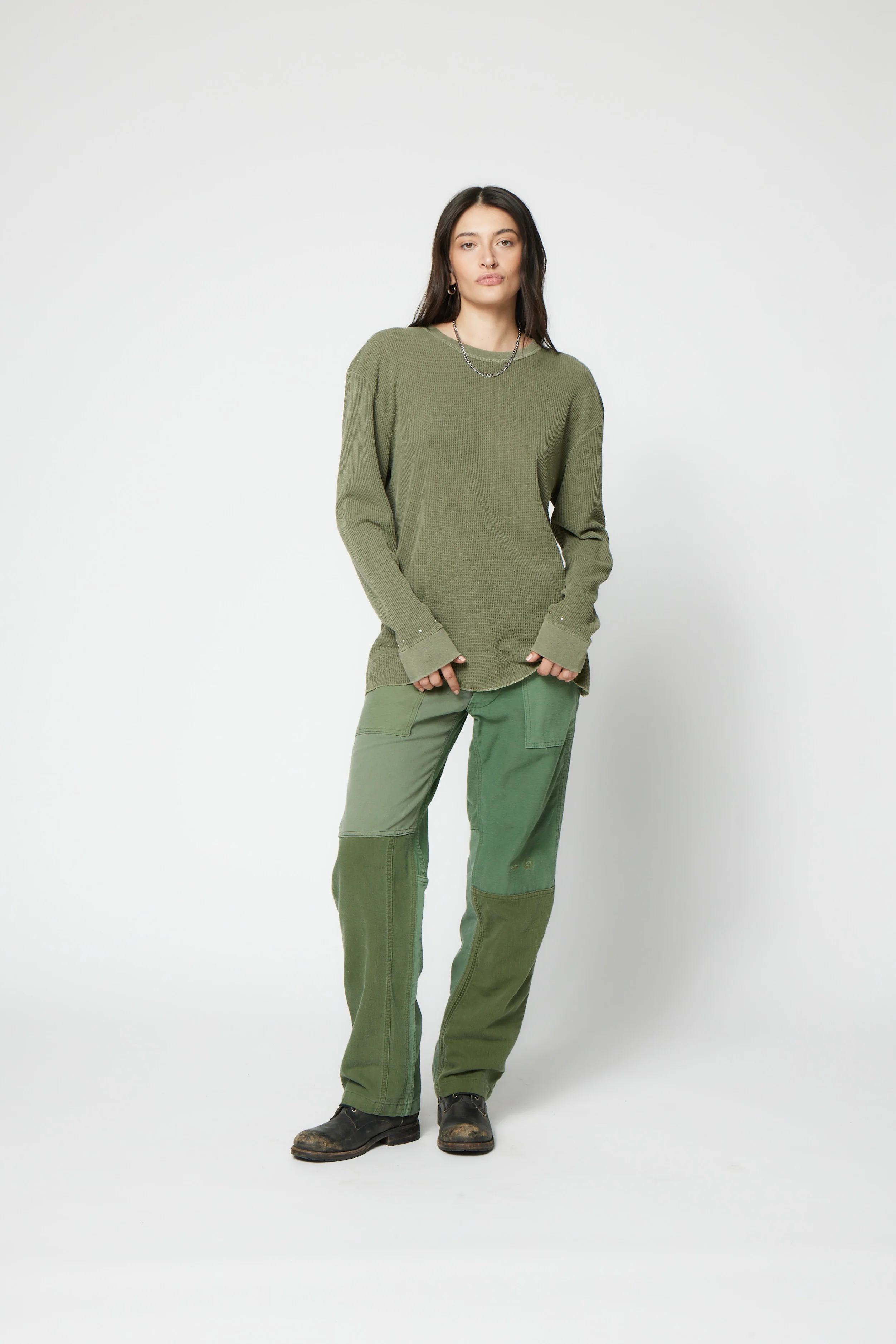 NSF SRPLS Overdyed and Studded Thermal - Pigment Sage - Renuaun