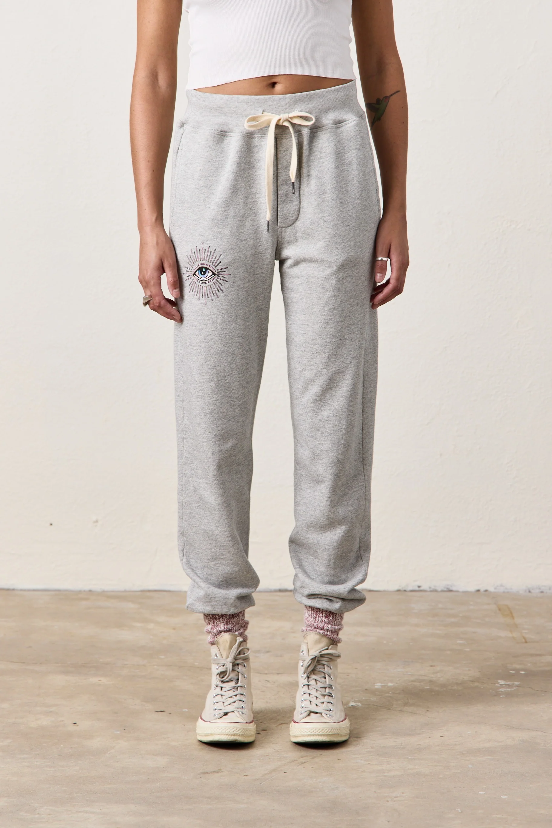 NSF X JACQUIE AICHE - DAYDREAMER LOOP TERRY SWEATPANT / HEATHER GREY - Renuaun