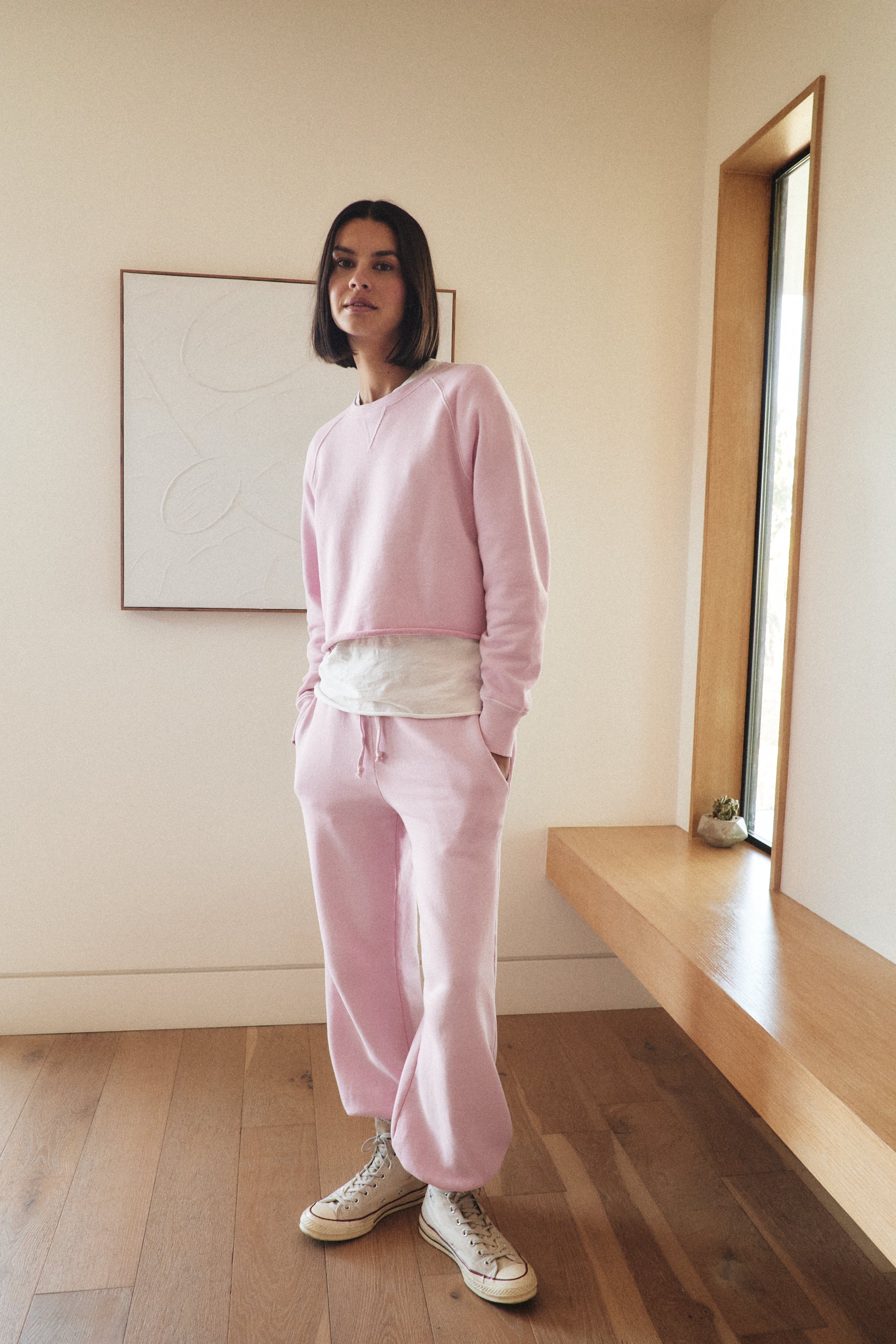 SHANE BILLOW LOOP TERRY SWEATPANT / PINK SORBET - Renuaun
