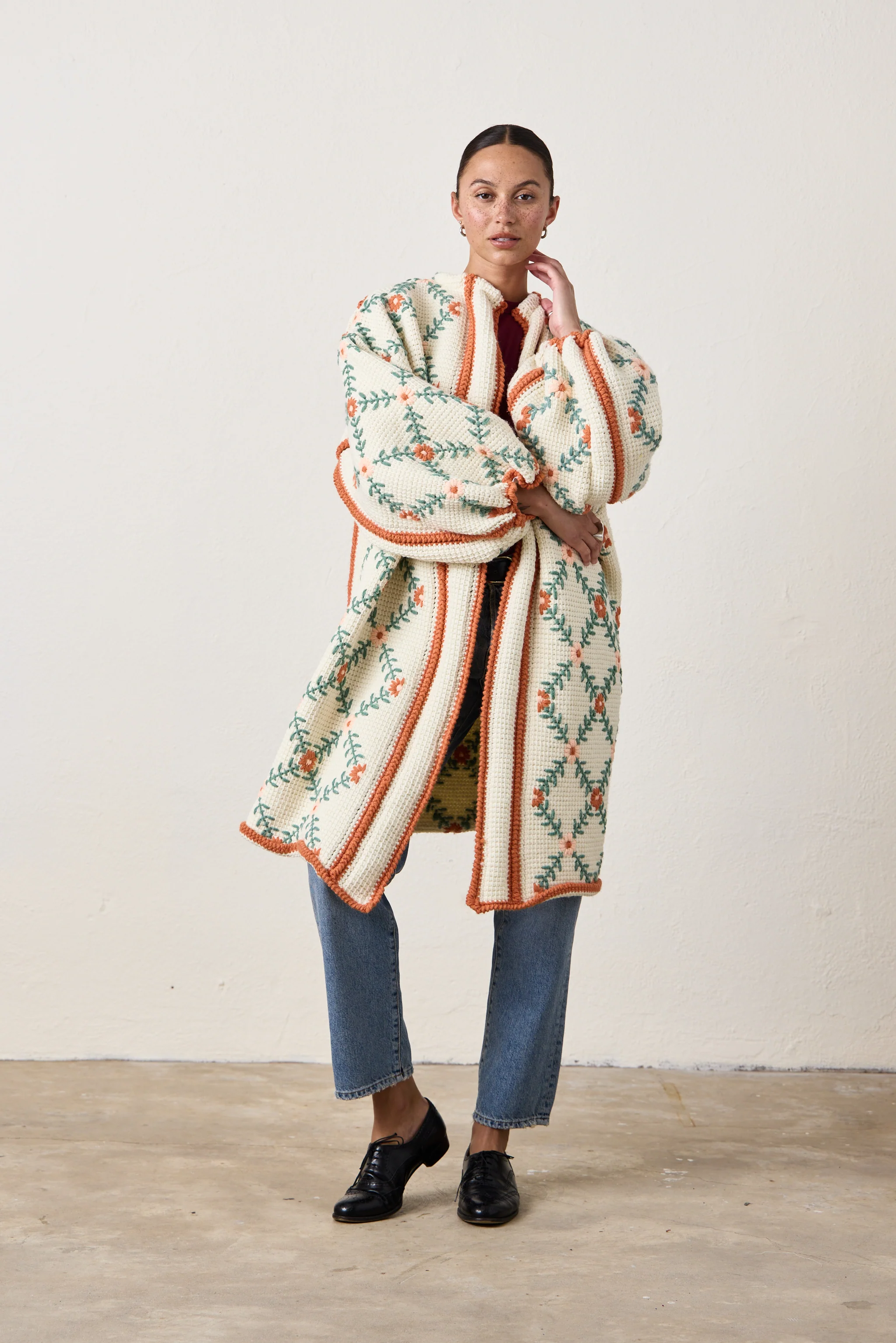 NSF X NM COCOON SWEATER / FALL FLOWERS - Renuaun